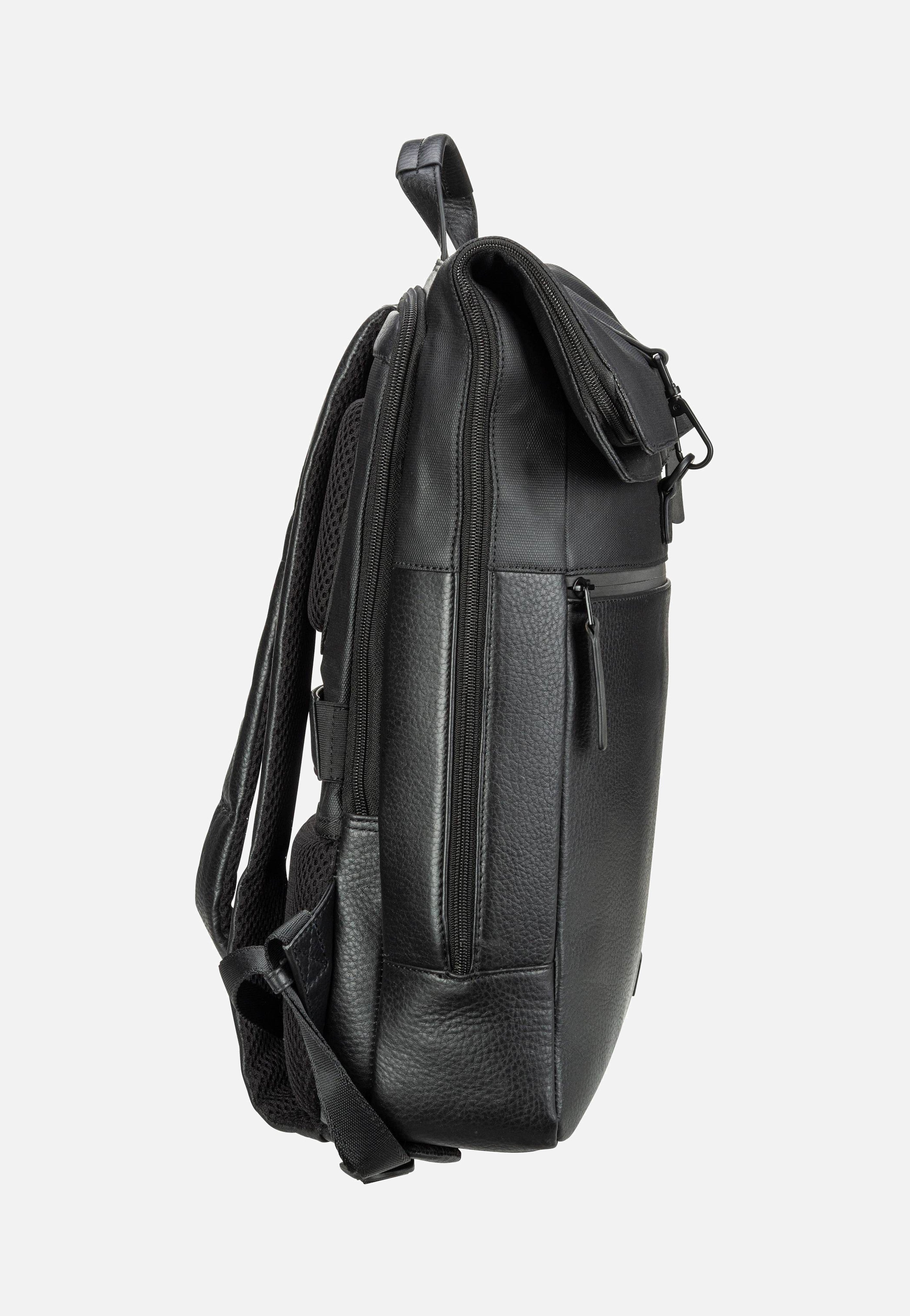 Jost Stockholm Courier Black Rolltop Rucksack