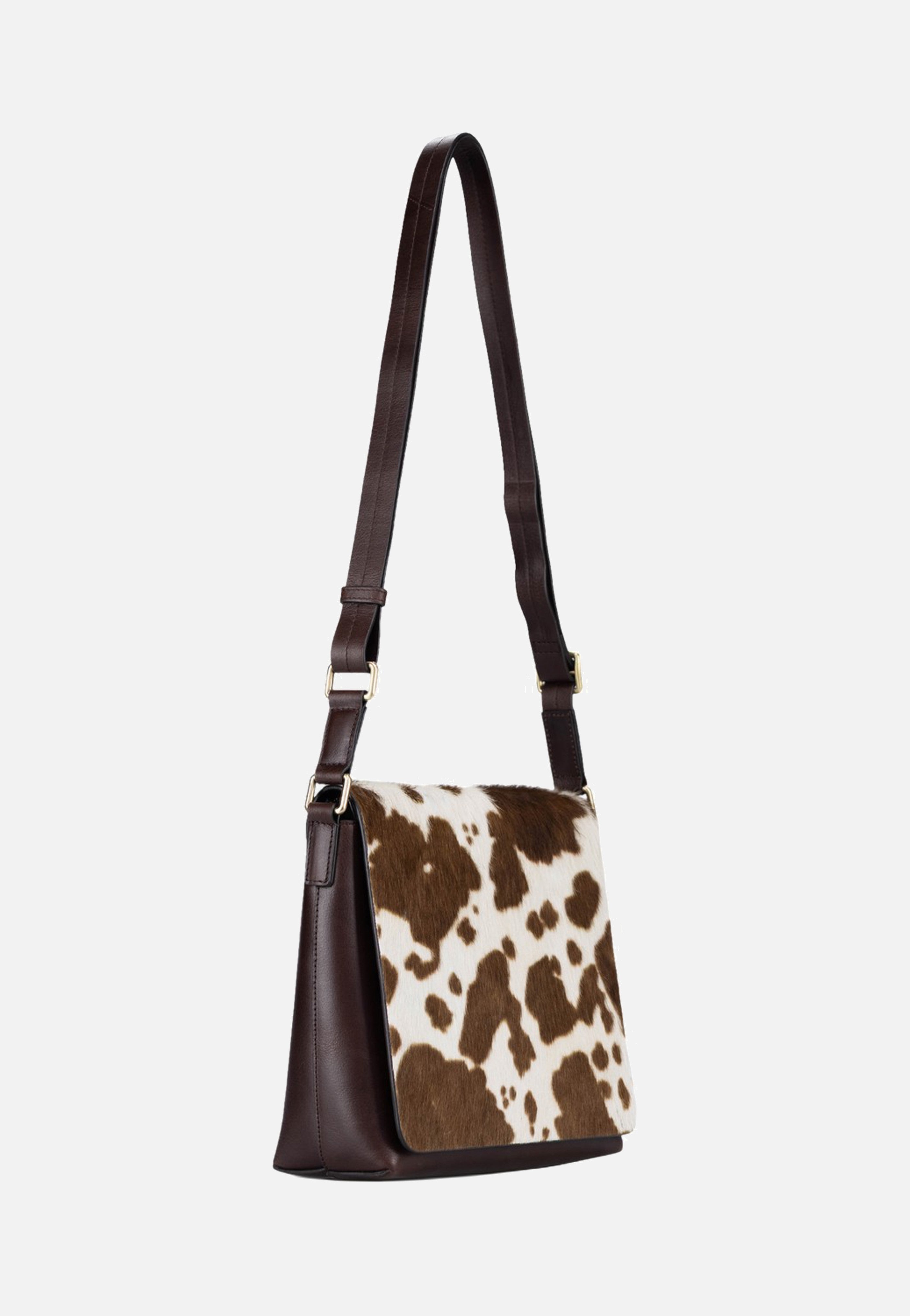 Jost Furry Cow Shoulder Bag M 3125 Brown Umhängetasche
