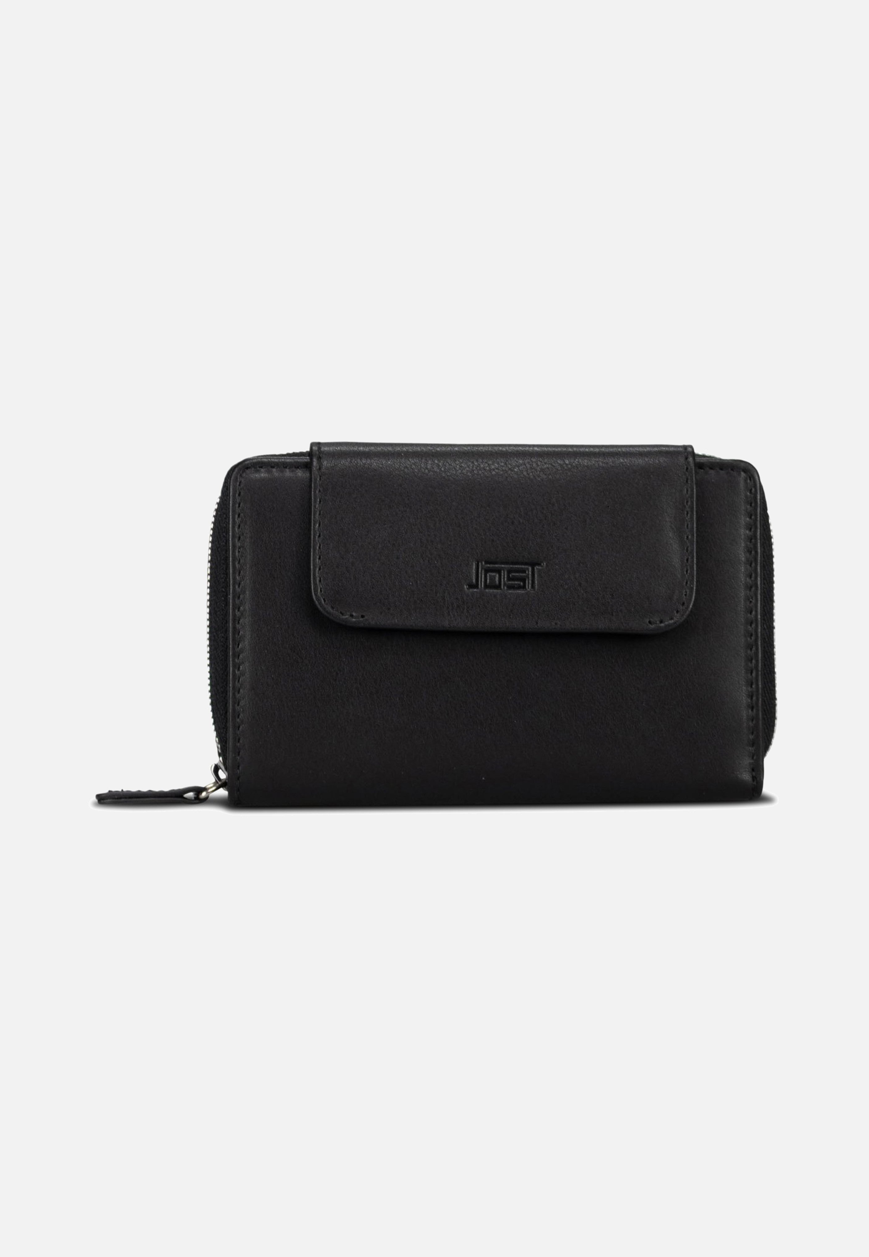 Jost Odense Zip 6331 Medium Black Portemonnaie