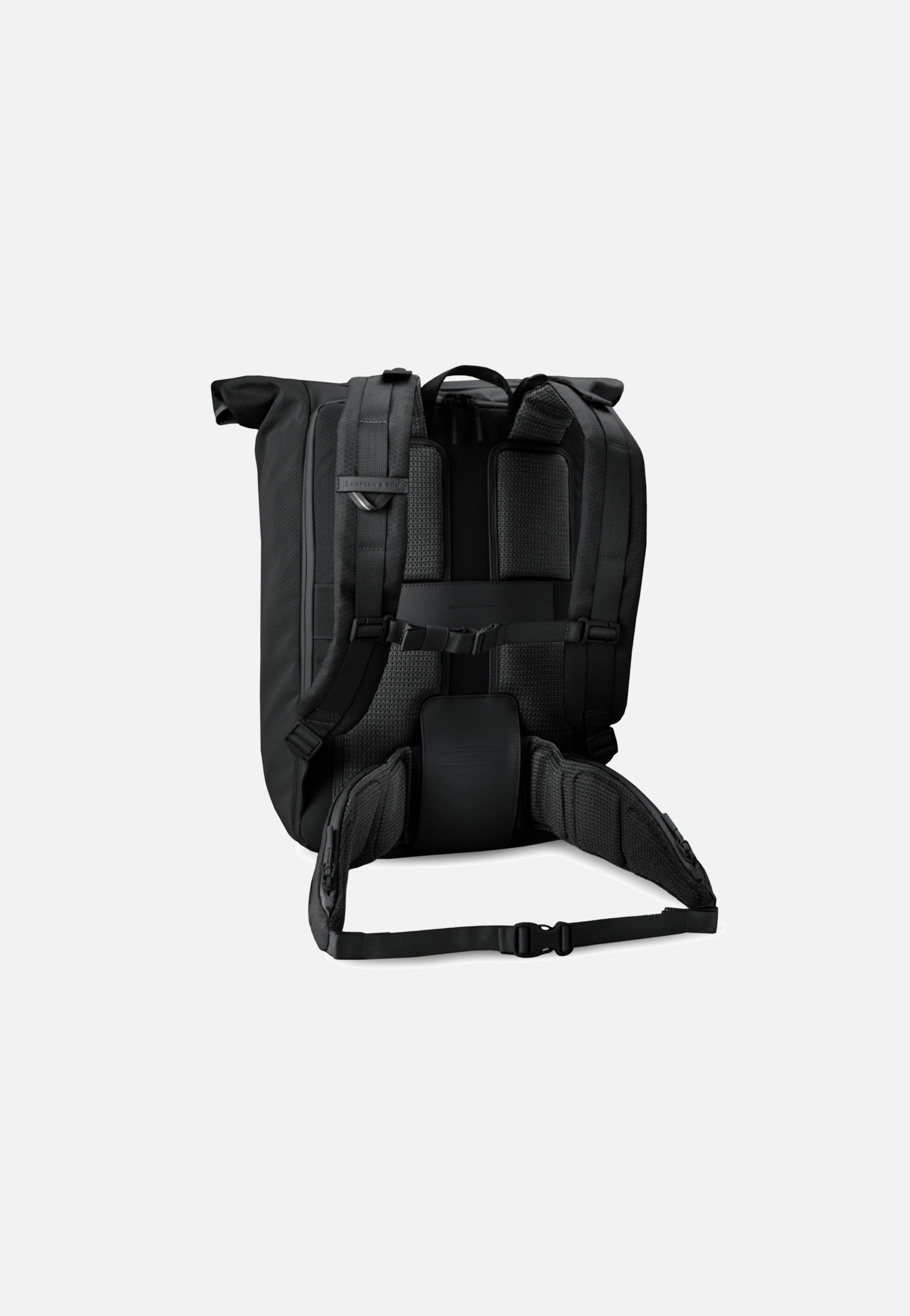 Kapten & Son Banff All Black Rolltop Rucksack