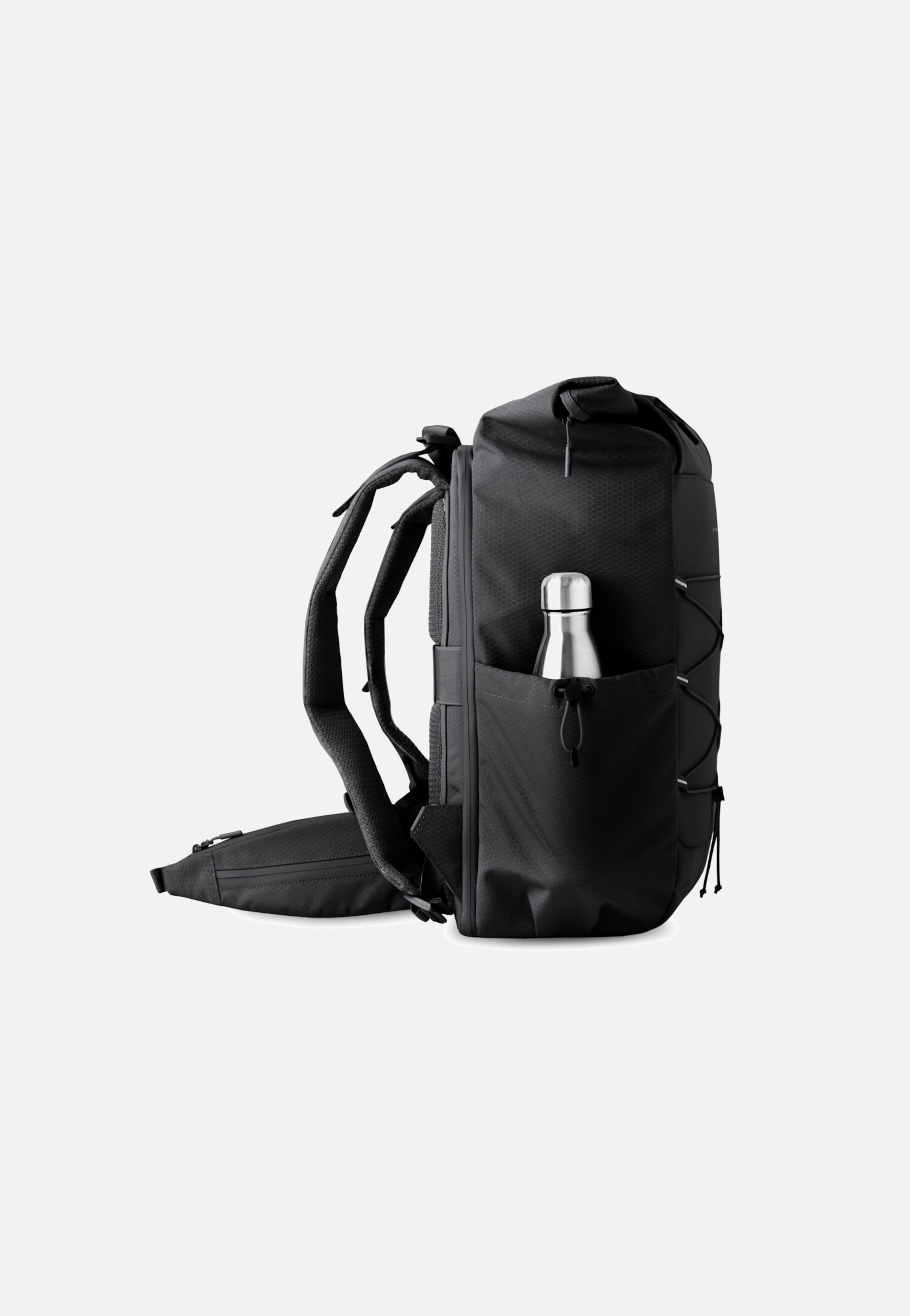 Kapten & Son Banff All Black Rolltop Rucksack