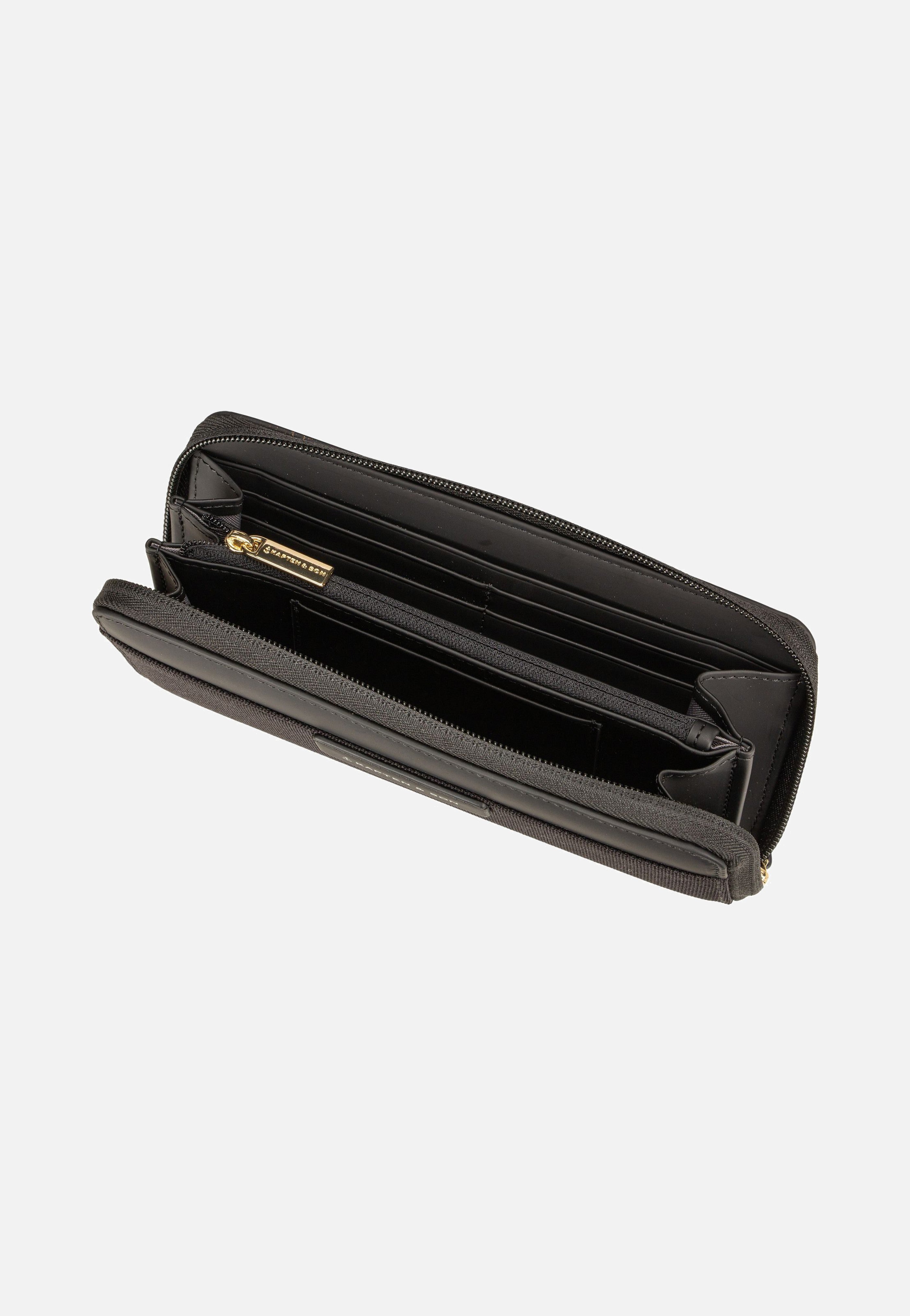 Kapten & Son Bergen Pro Large All Black Portemonnaie