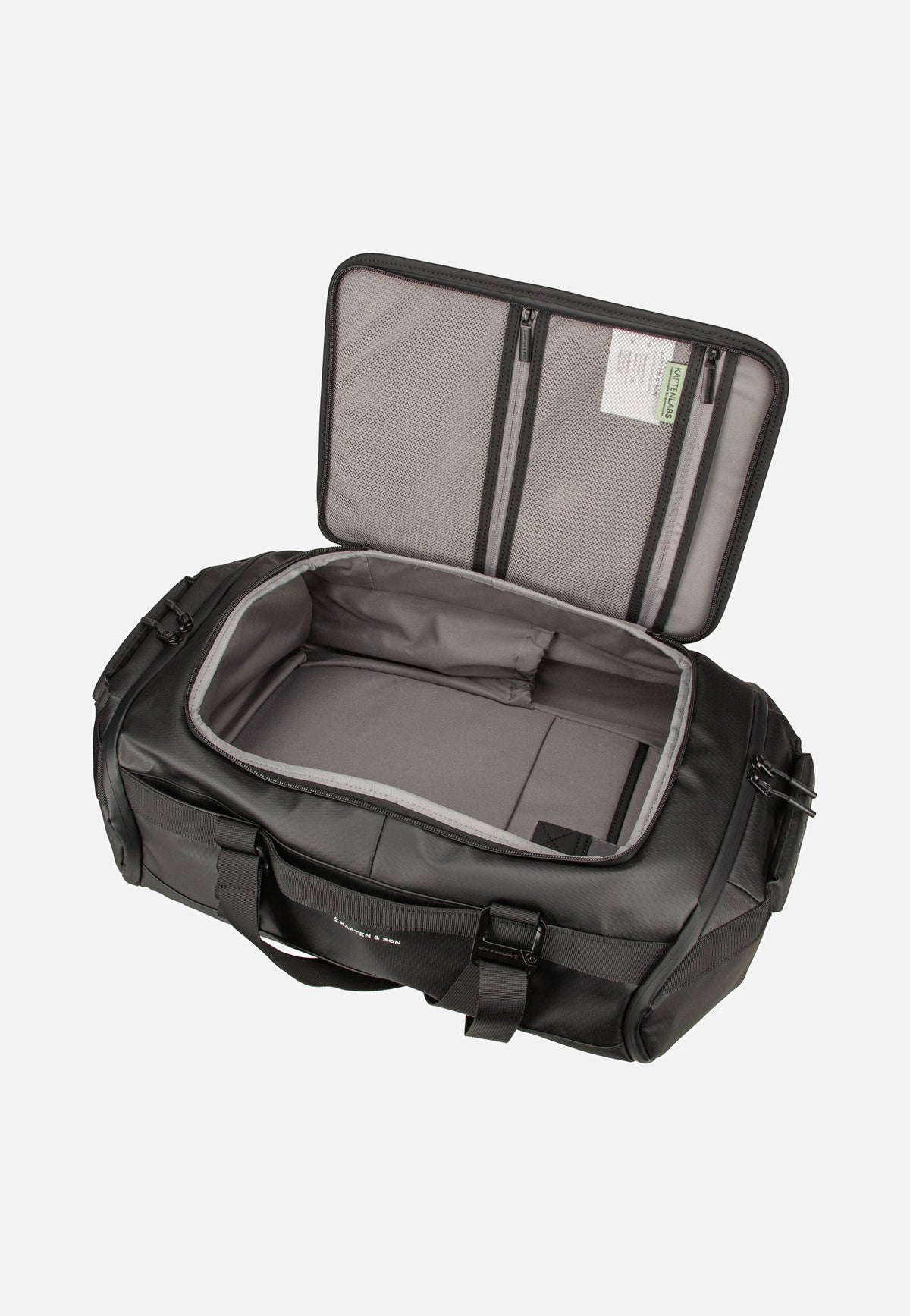 Kapten & Son Lisbon Duffle Backpack S All Black Rucksack