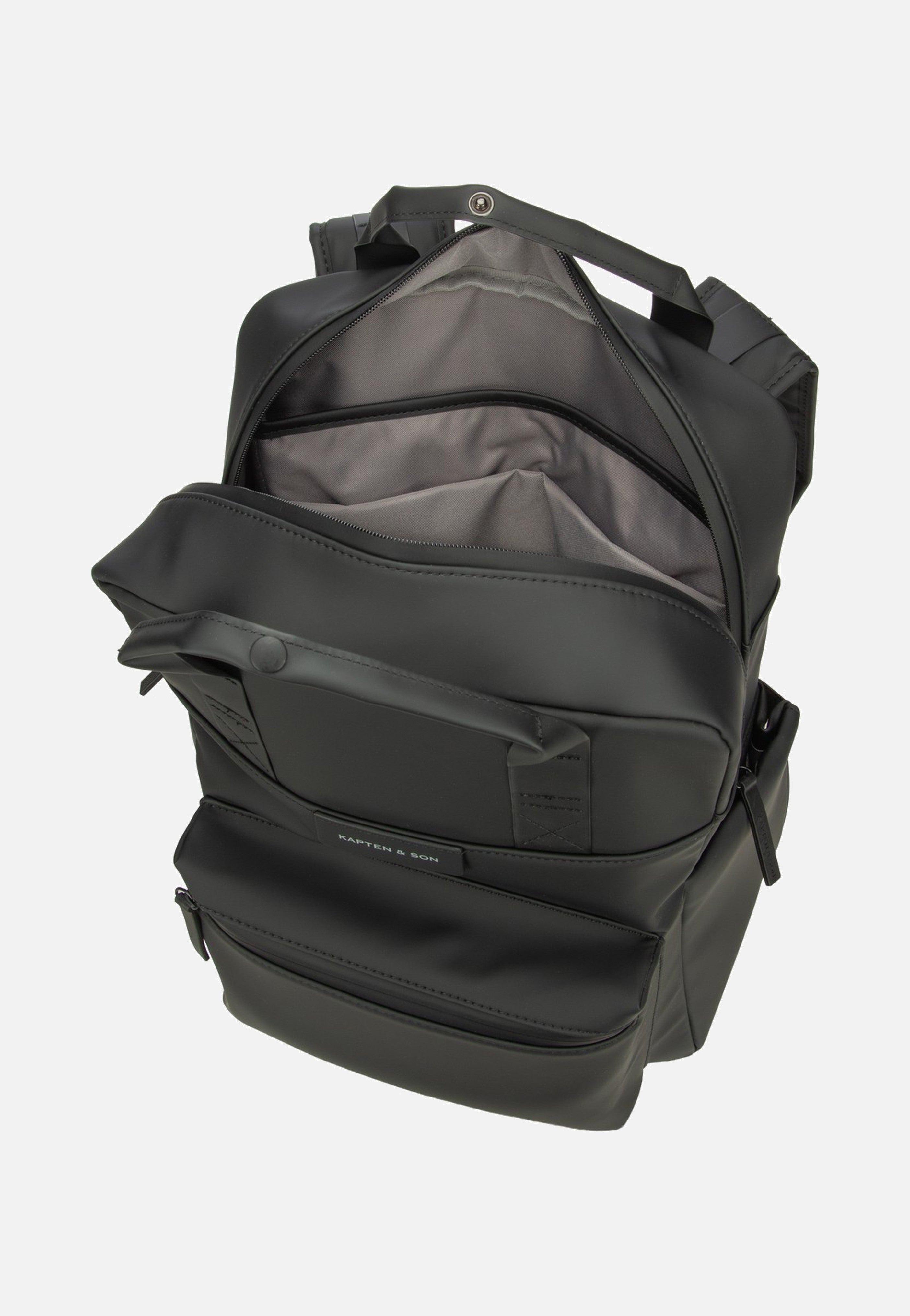 Kapten & Son Bergen Pro Full PU All Black Rucksack