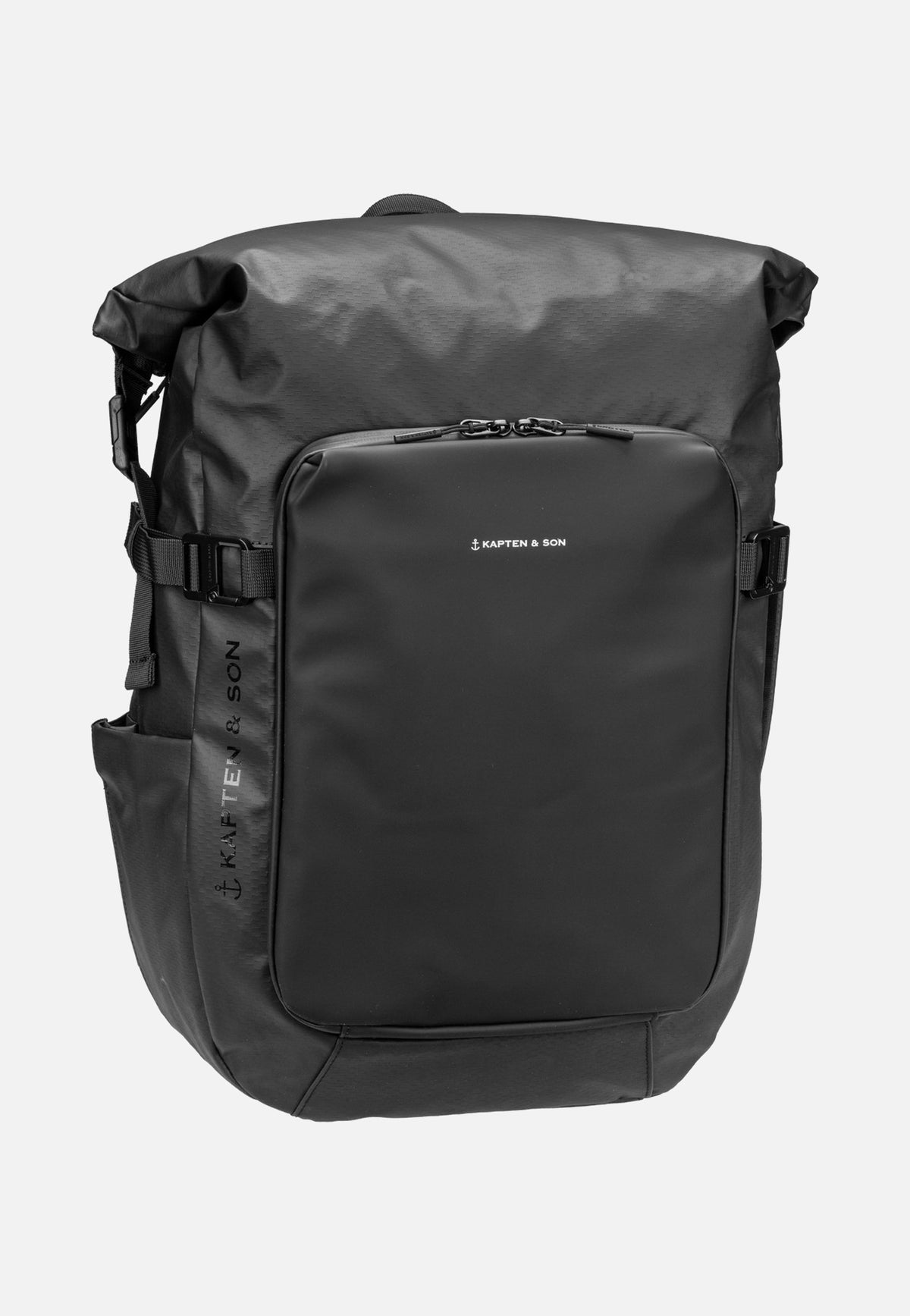 Kapten & Son Lisbon Pro Rolltop S All Black Rucksack