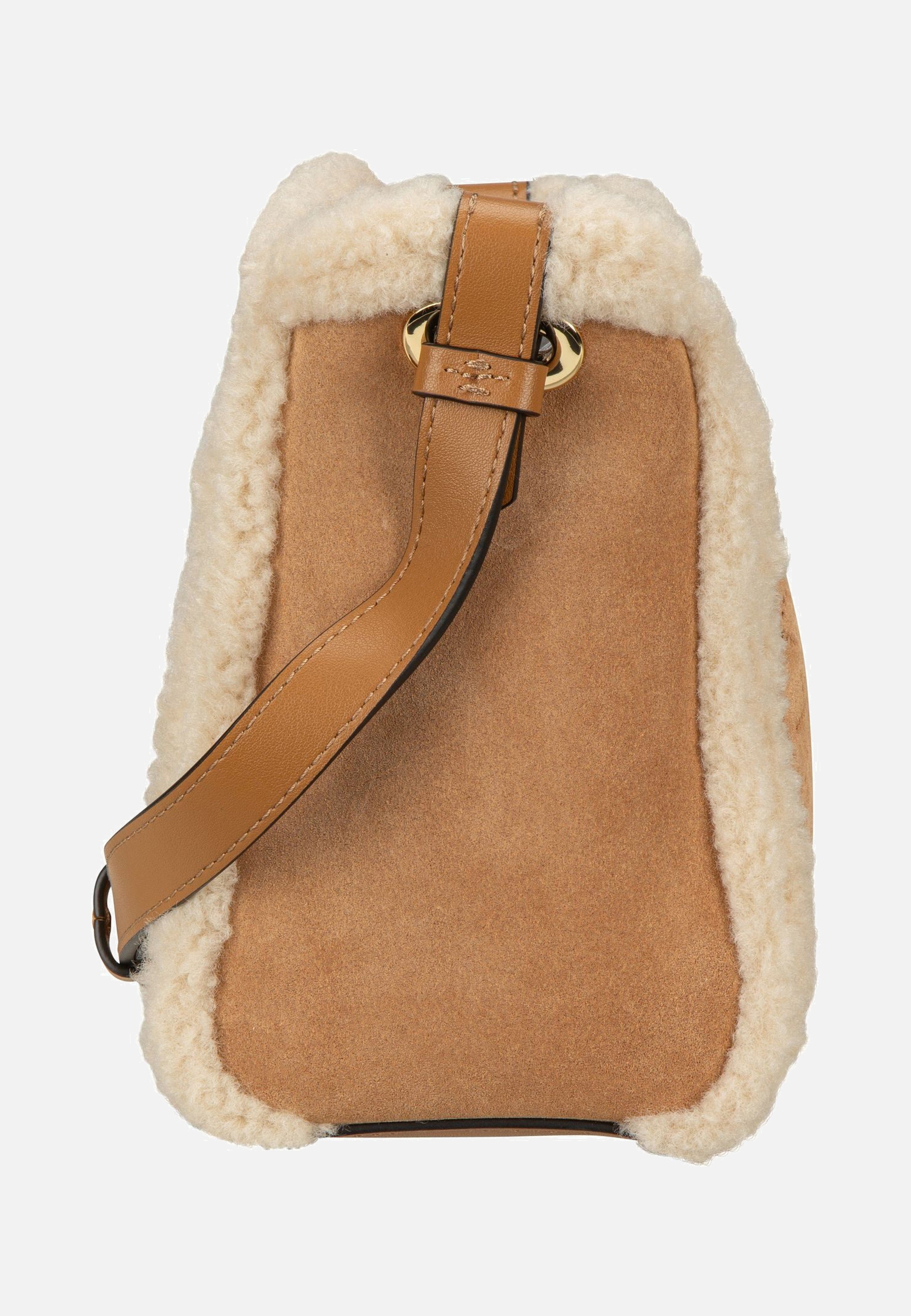 Karl Lagerfeld K/Circle SM Bucket Shearling Caramel Umhängetasche