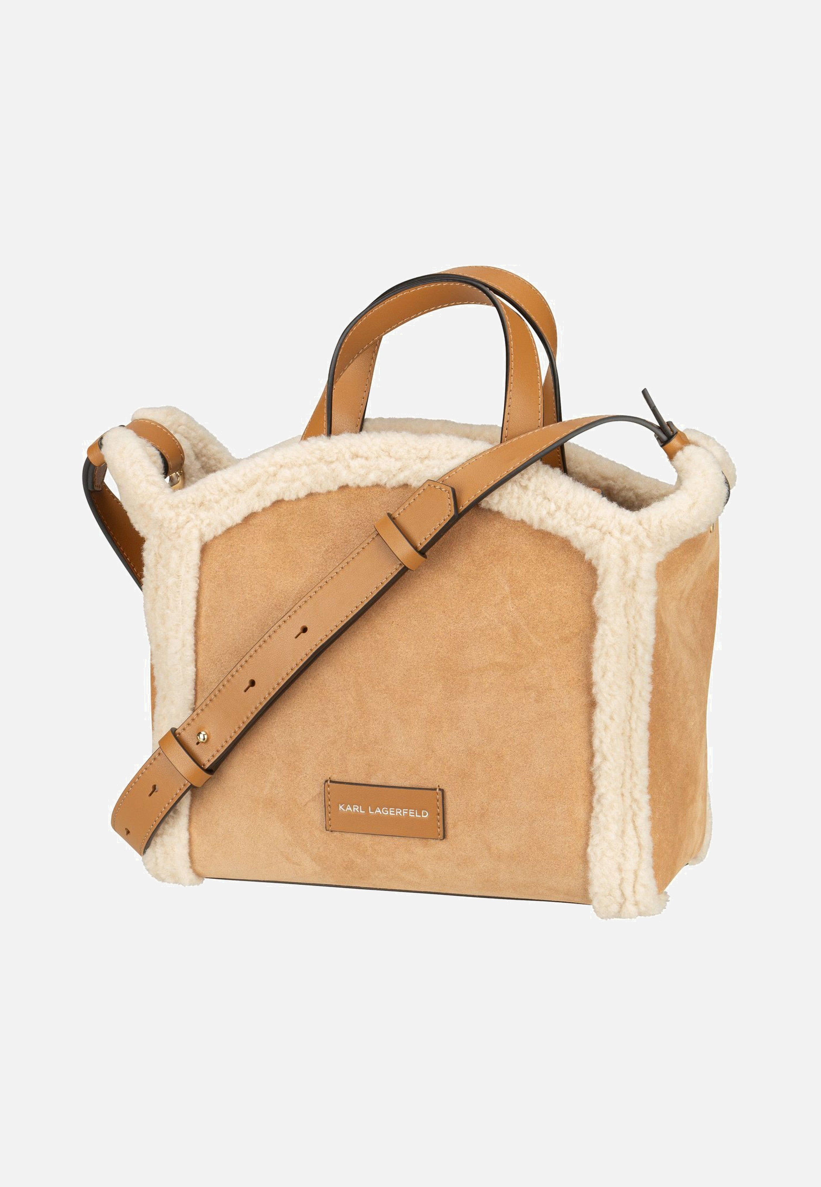 Karl Lagerfeld K/ circle SM Tote Shearling Caramel Umhängetasche