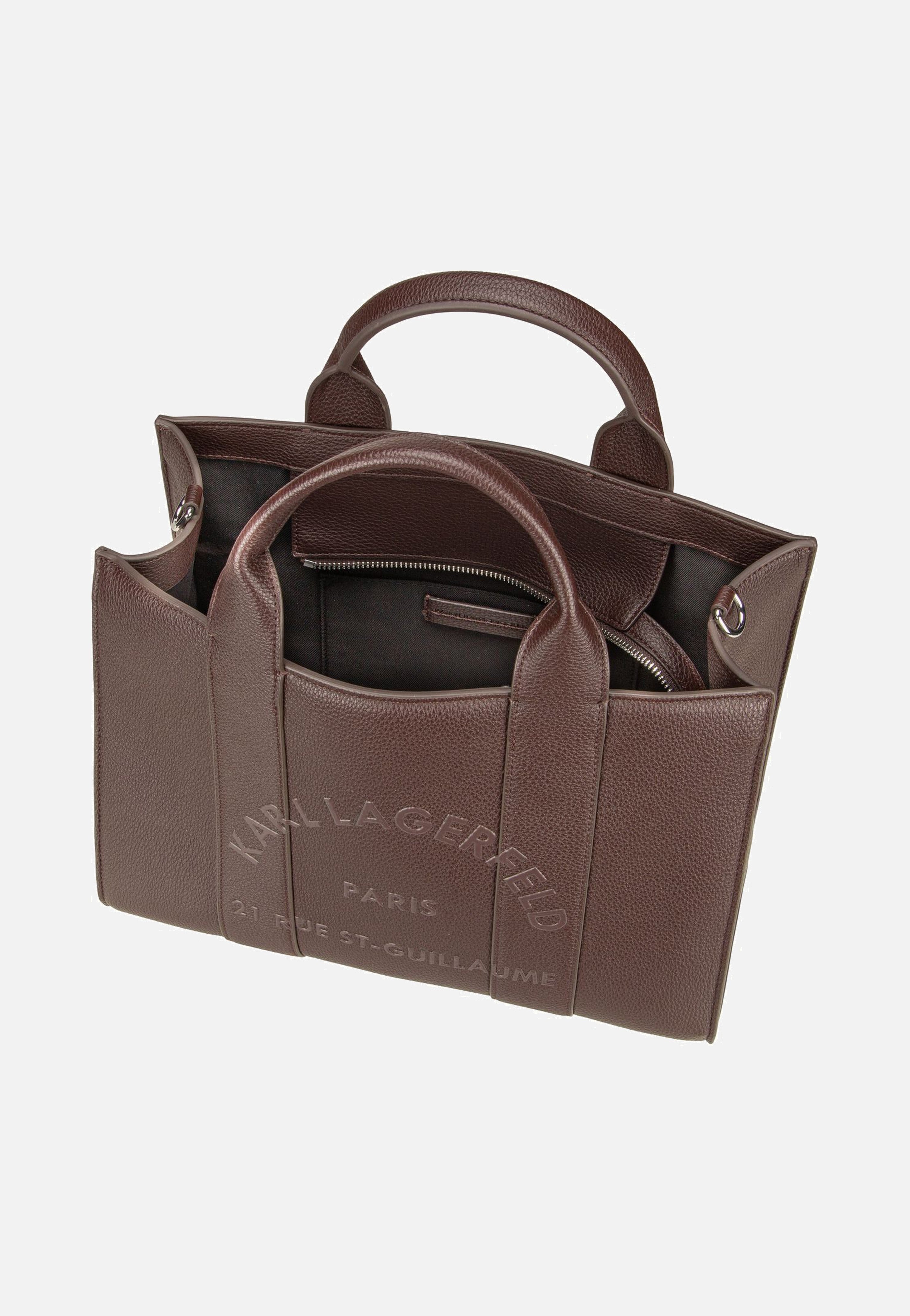 Karl Lagerfeld K/RSG Pebble Square Med Tote Tobacco Tote Bag