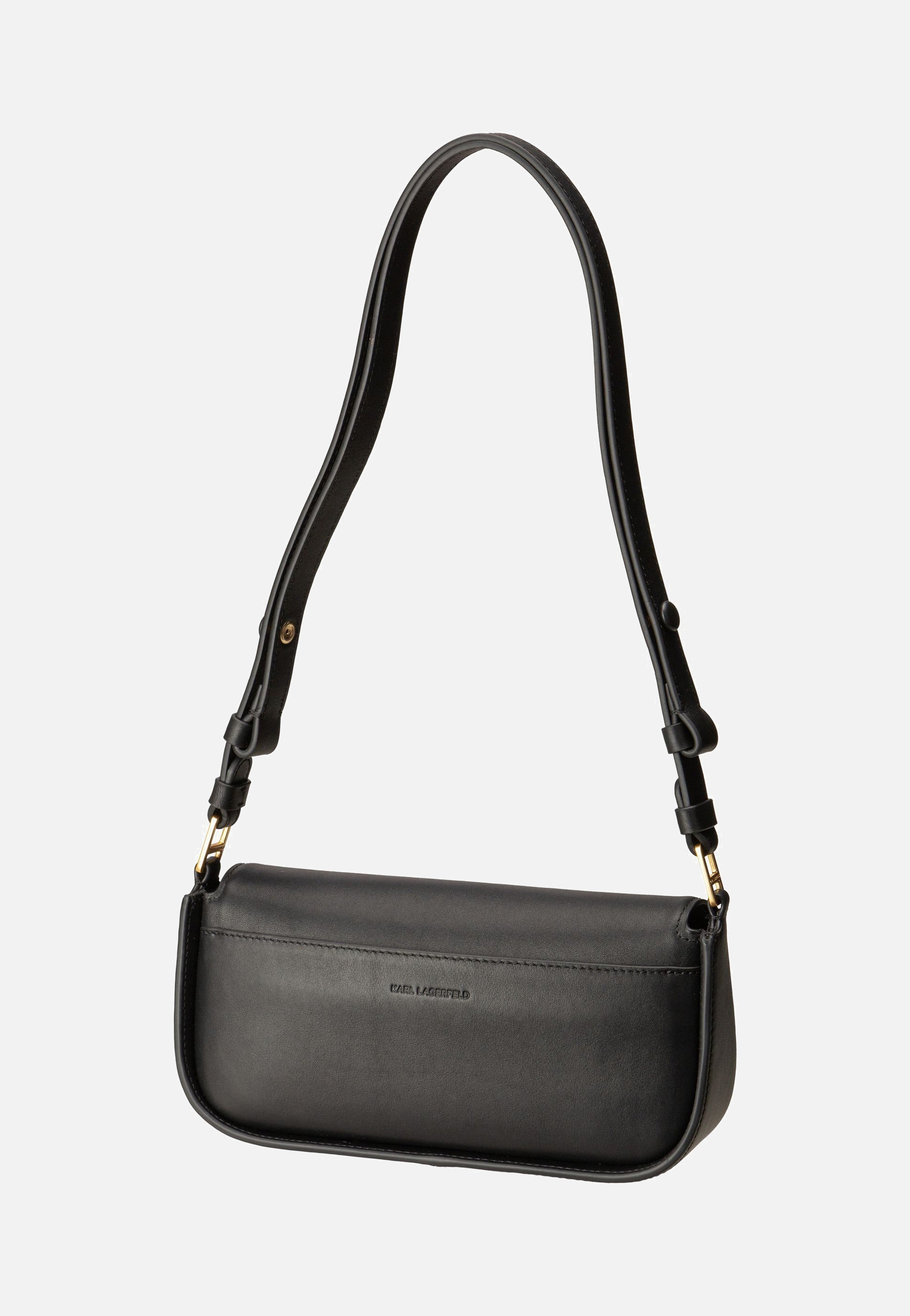 Karl Lagerfeld K/Signature Crossbody Black-Vibration Gold Evening Bag