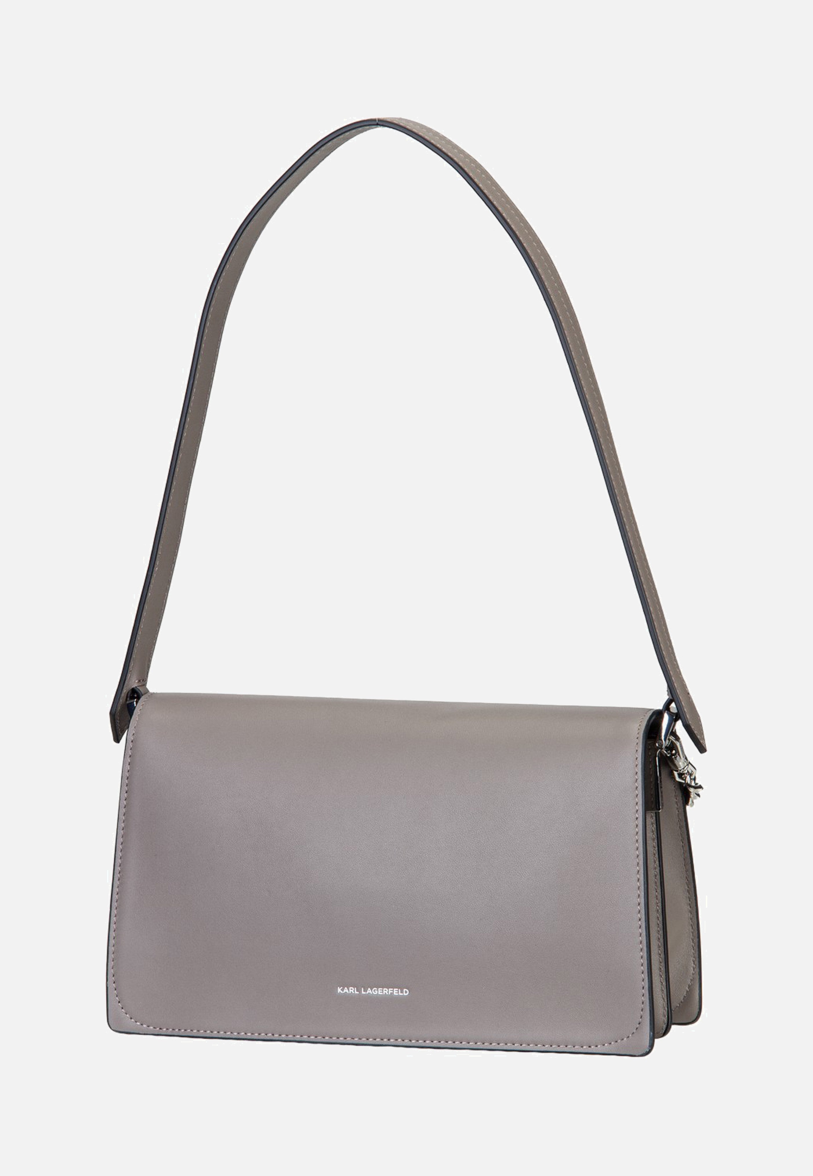 Karl Lagerfeld K/Signature Medium Flap Shb Ash Grey Abendtasche