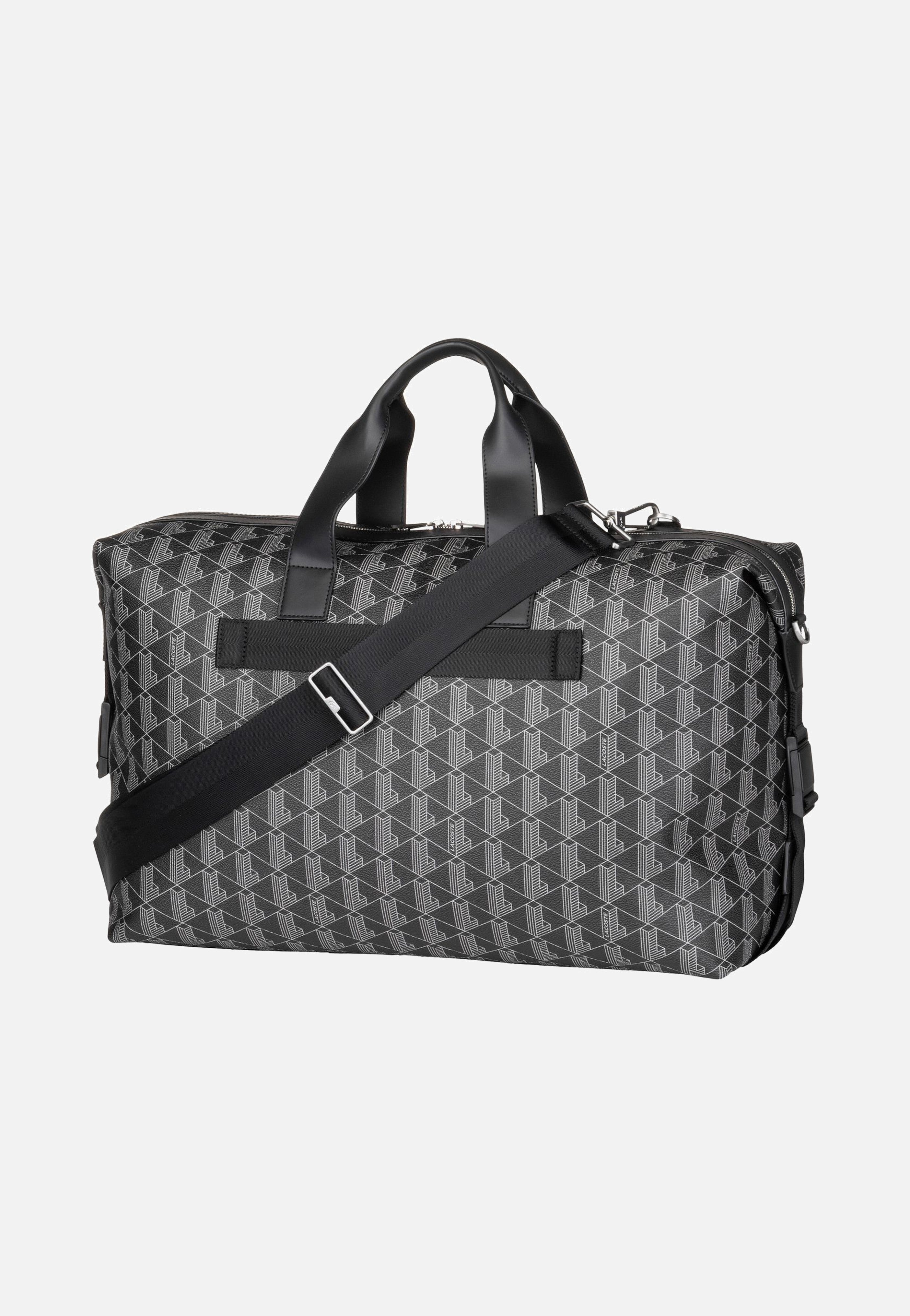 Lacoste The Blend Duffle Monogram Noir Gris Weekender