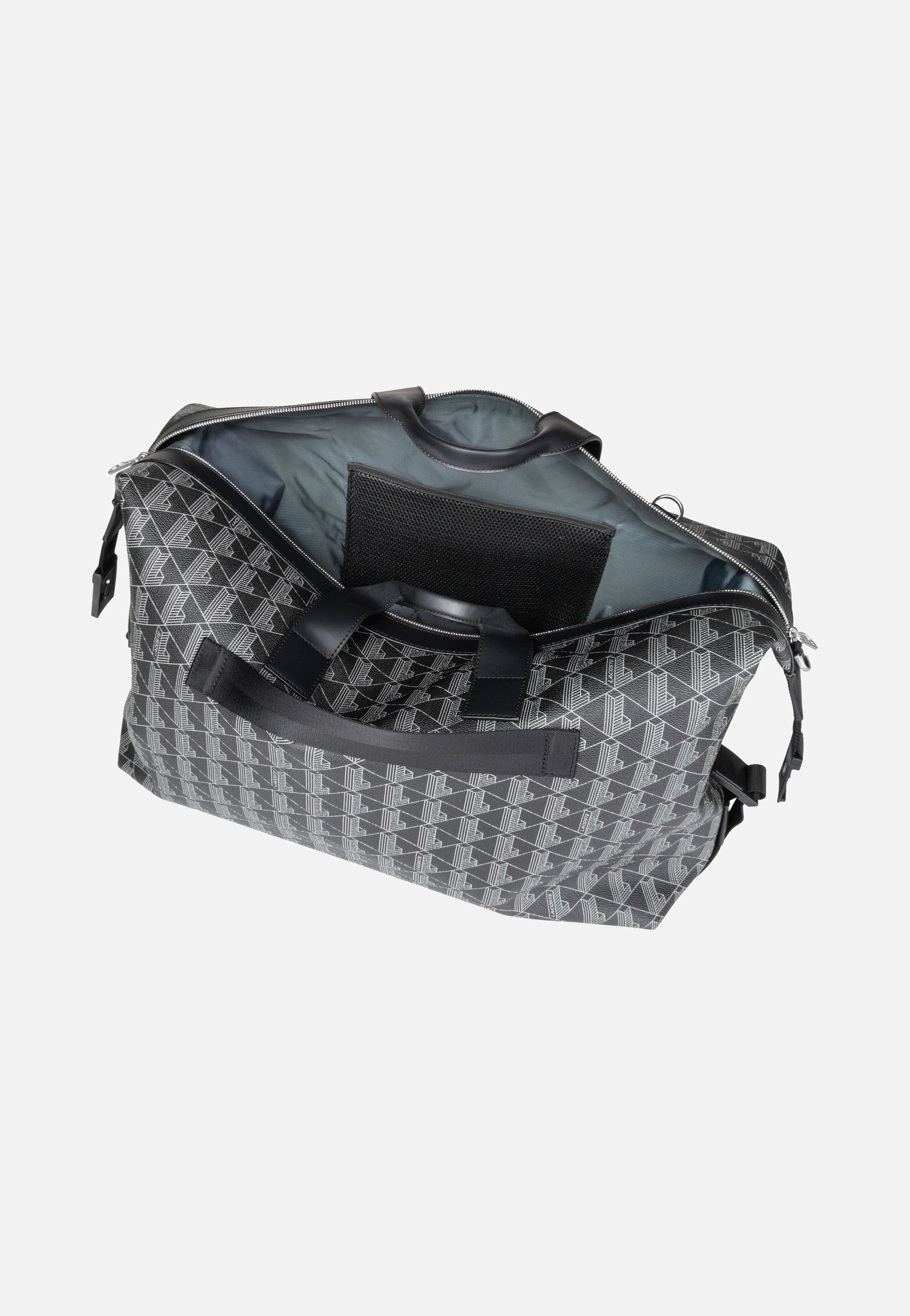 Lacoste The Blend Duffle Monogram Noir Gris Weekender