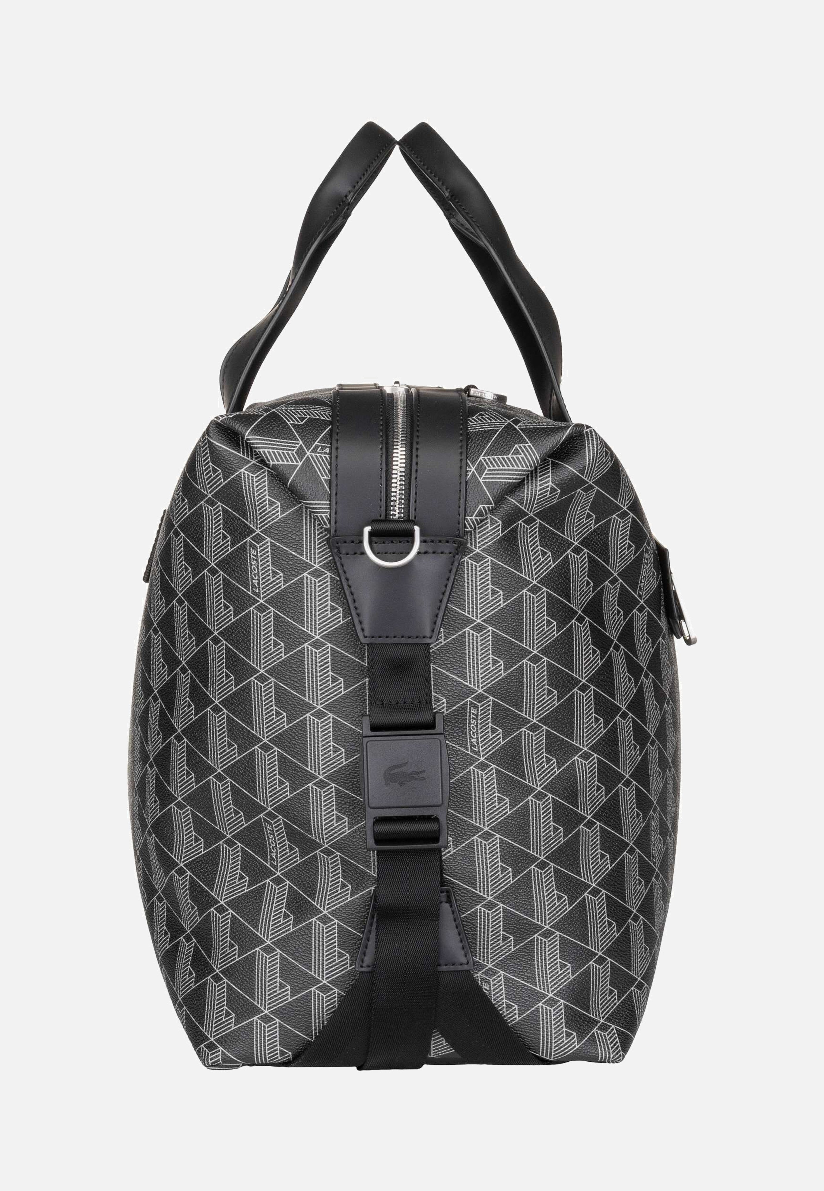 Lacoste The Blend Duffle Monogram Noir Gris Weekender