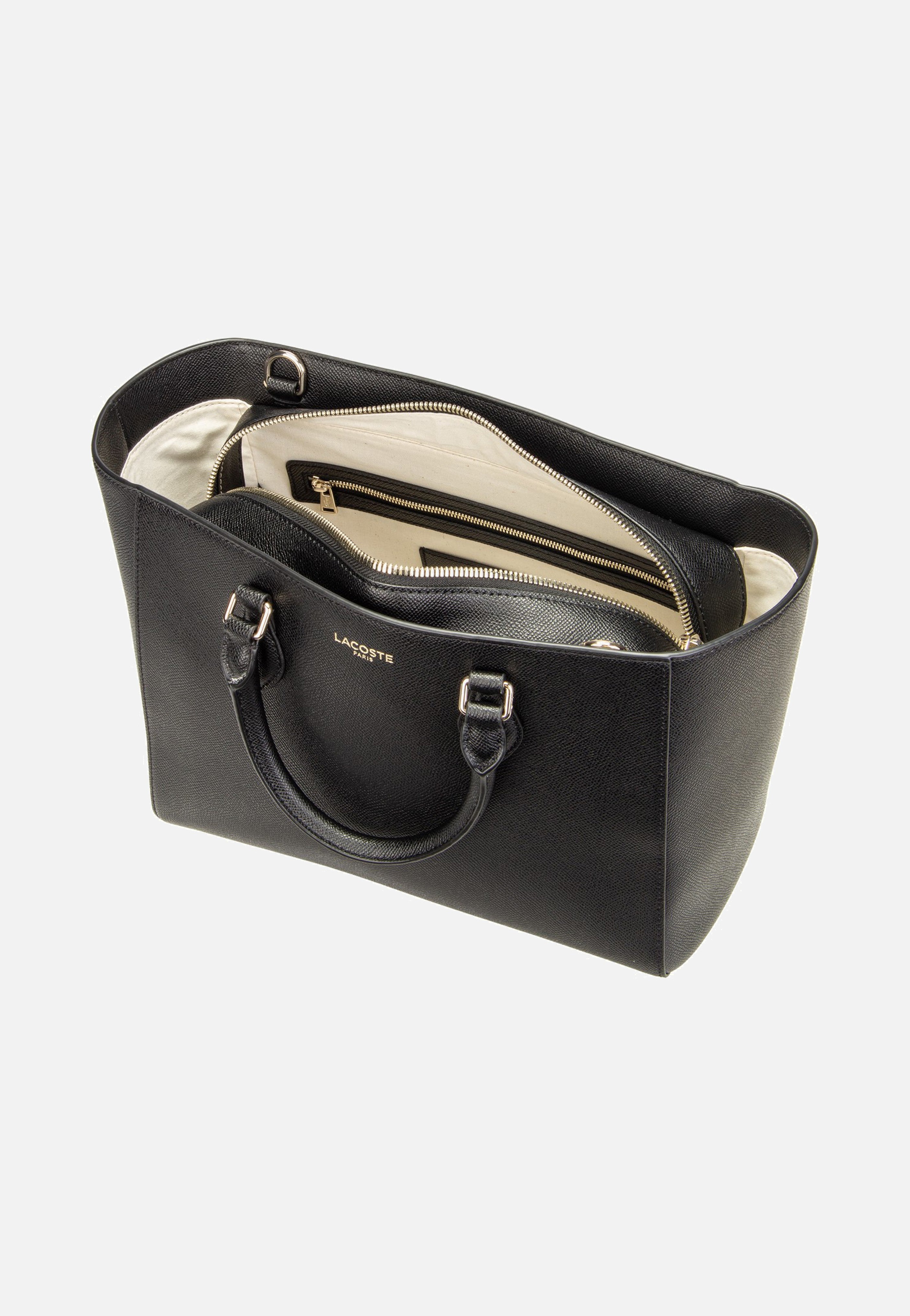 Lacoste Champs Elysees Top Handle Noir Handle Bag