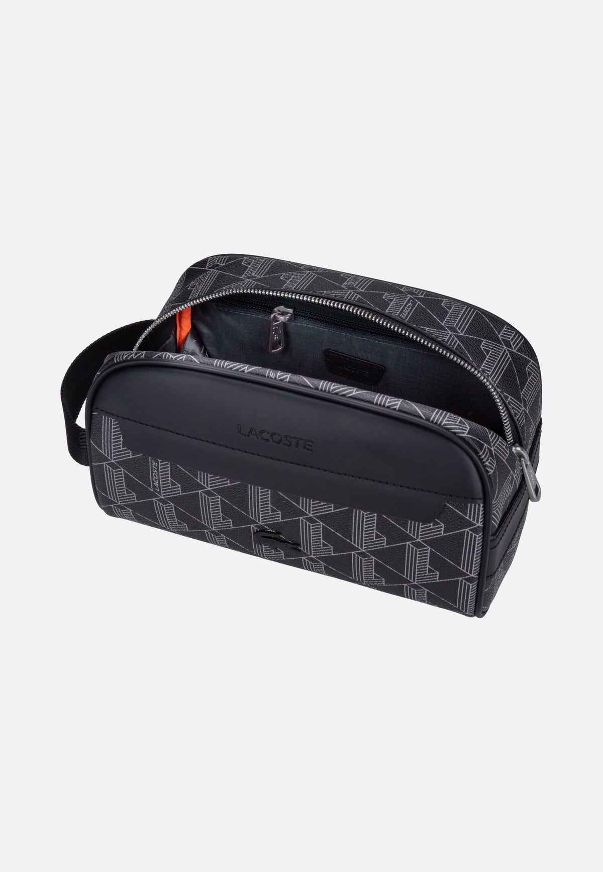 Lacoste The Blend Toilet Kit 4582 Monogram Noir Gris Toiletry Bag