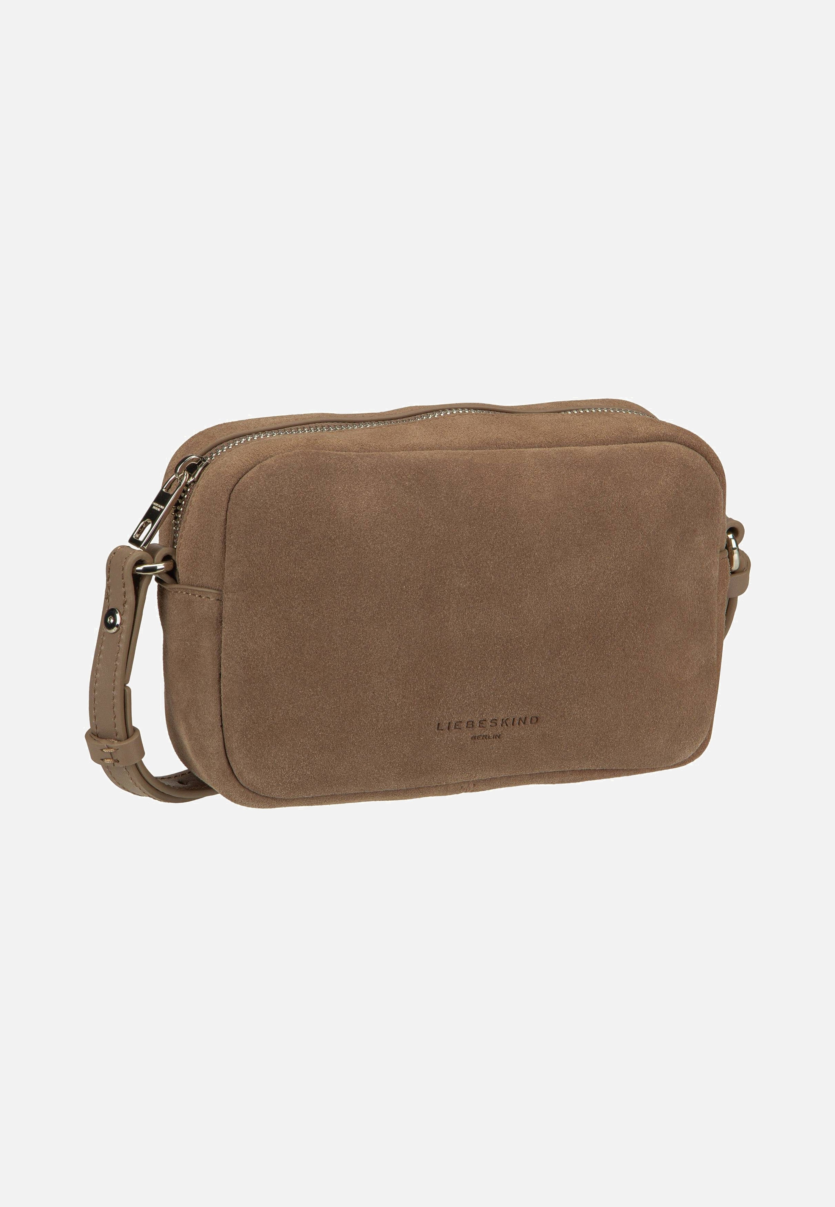 Liebeskind Berlin Ella Camera S Suede Neutral Gray Crossbody Bag
