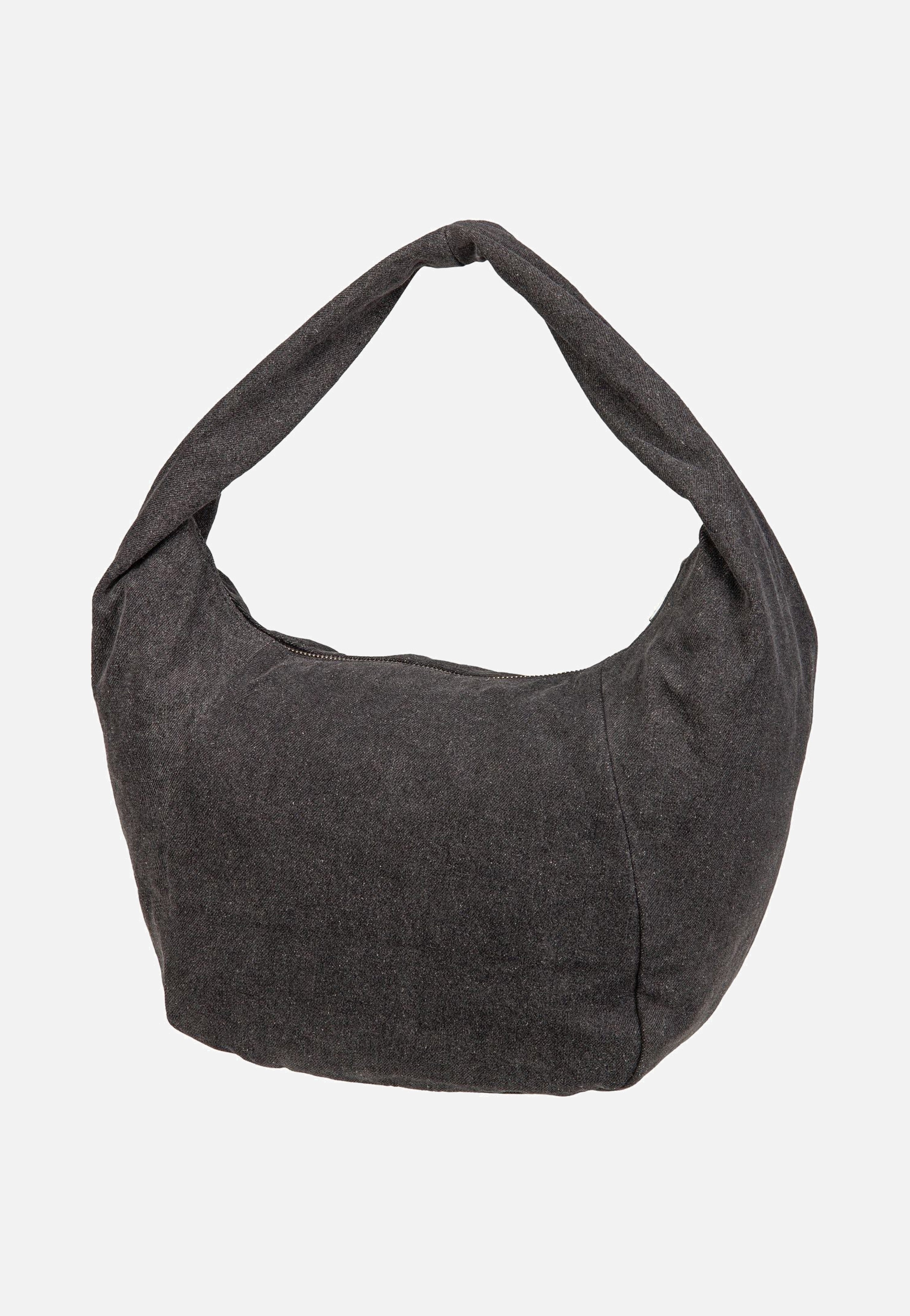 Liebeskind Berlin Ferrah M Denim Black Hobo Bag