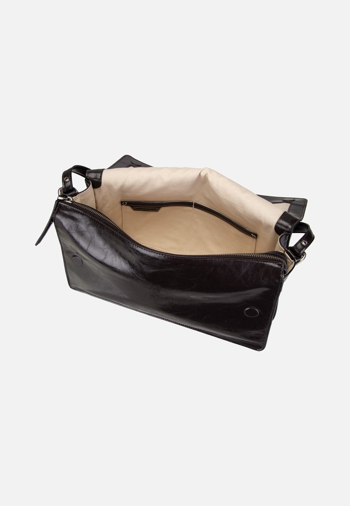 Liebeskind Berlin Audrey M Lack Distressed Deep Soil Shoulder Bag