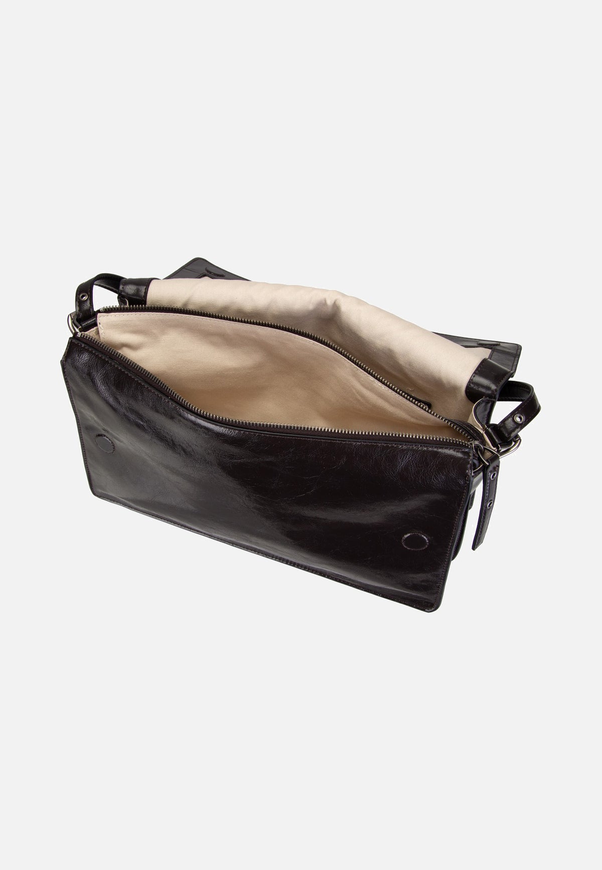 Liebeskind Berlin Audrey M Lack Distressed Deep Soil Shoulder Bag