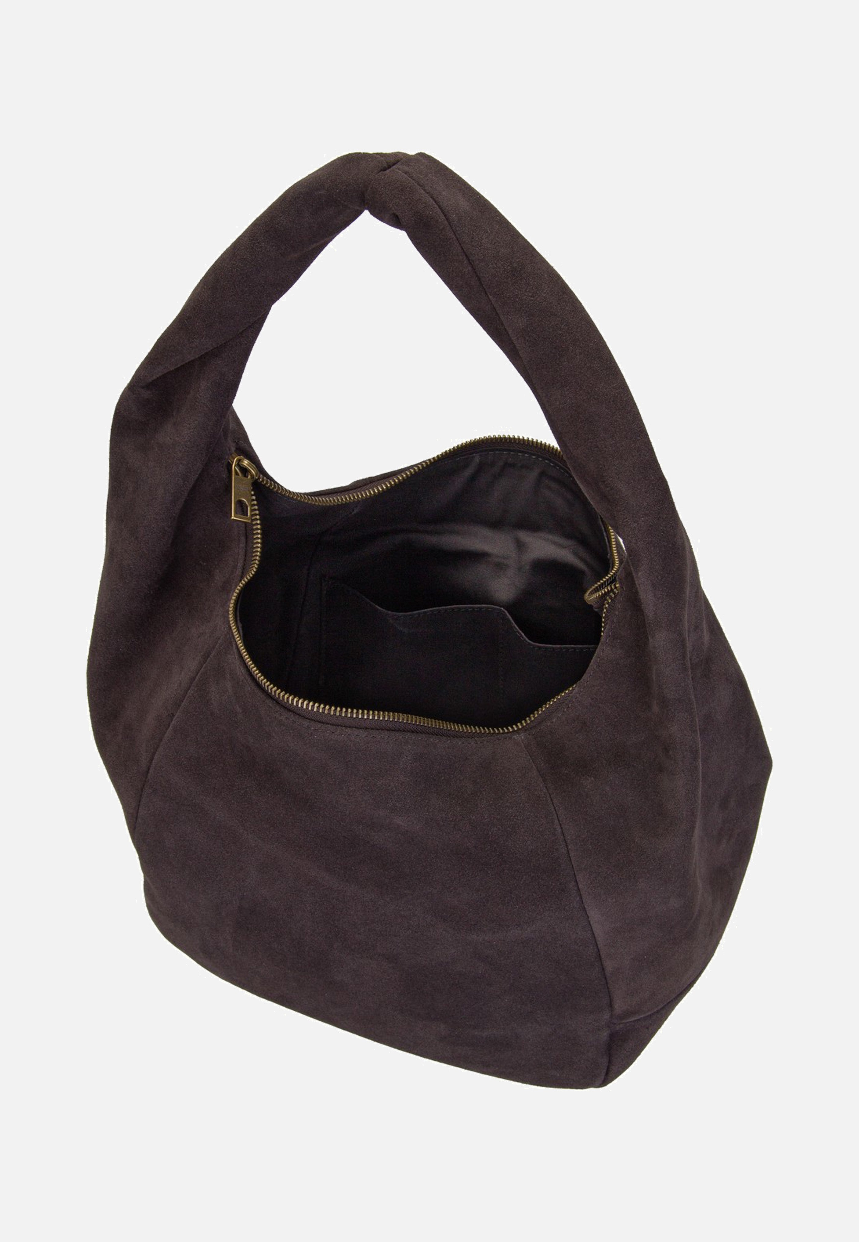 Liebeskind Berlin Farrah II Hobo M Hydro Suede Deep Soil Hobo Bag