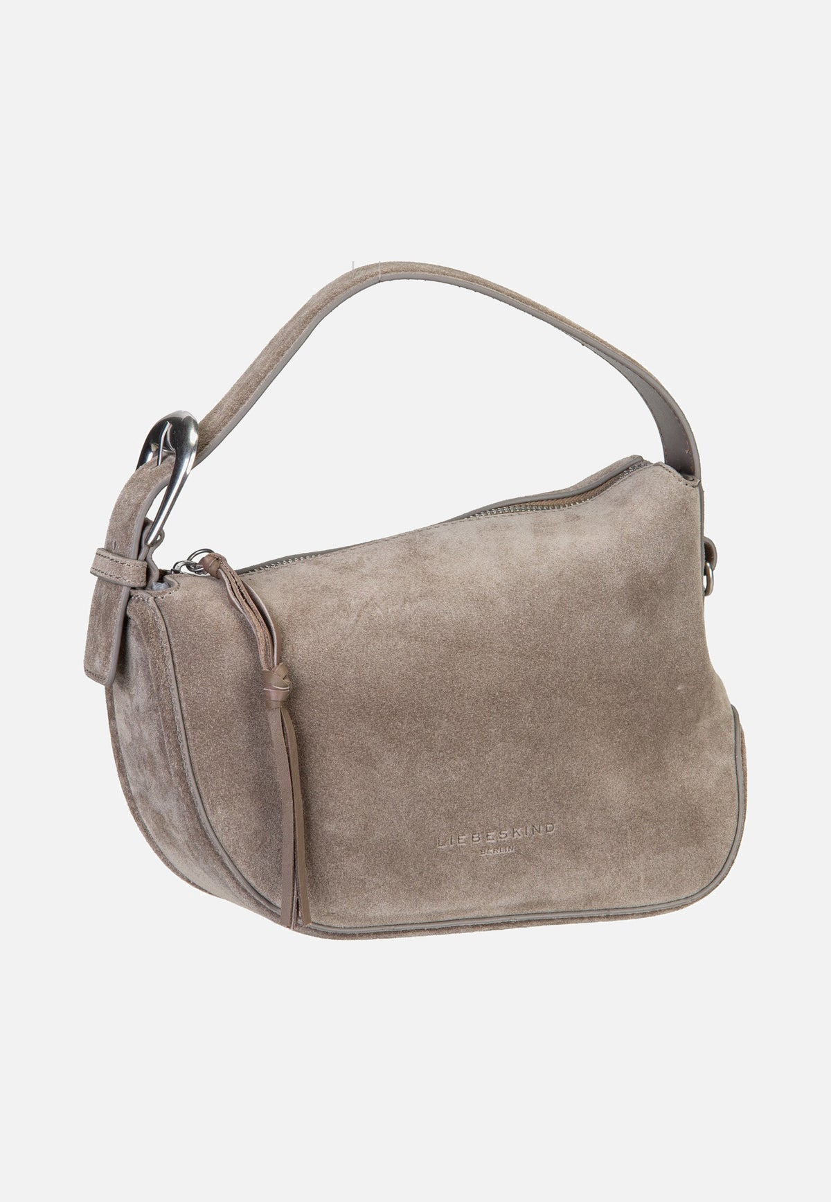 Liebeskind Berlin Ines Hobo S Suede Neutral Grey Hobo Bag
