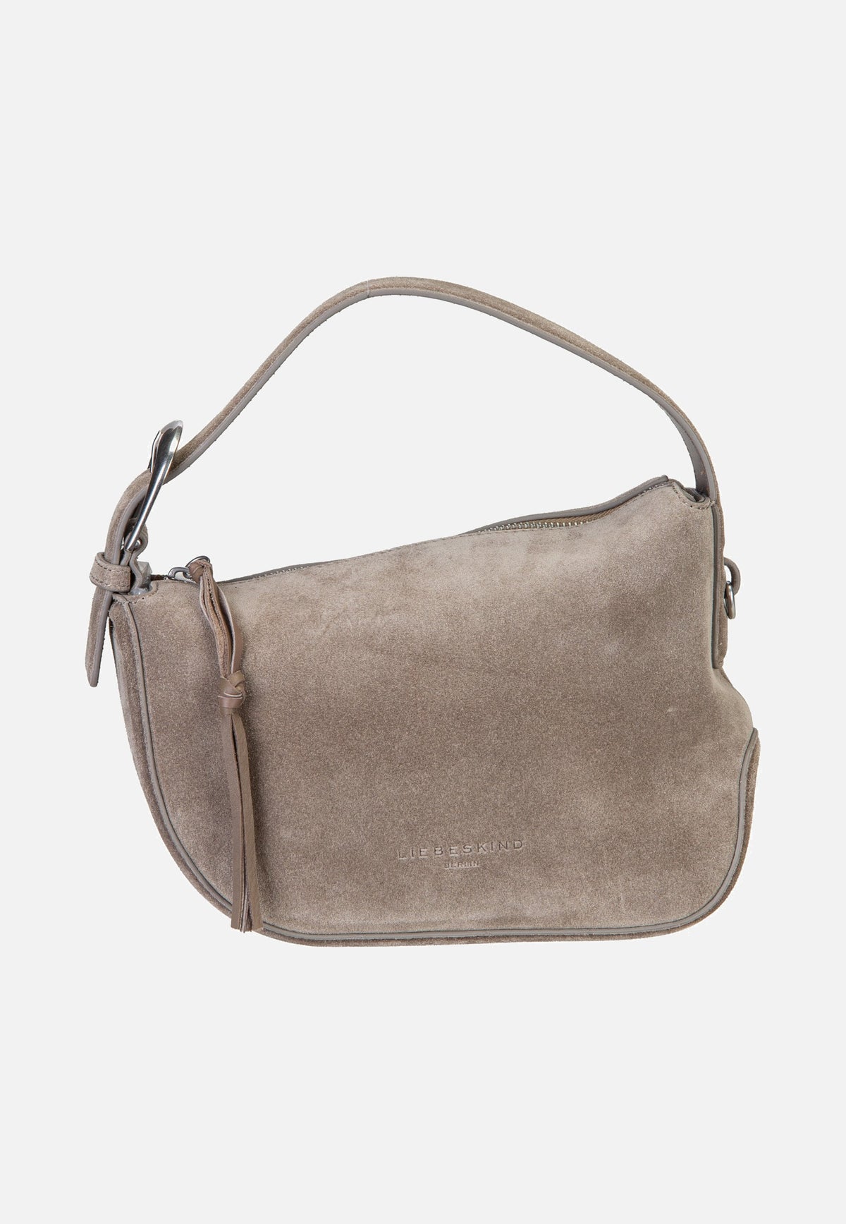 Liebeskind Berlin Ines Hobo S Suede Neutral Grey Hobo Bag