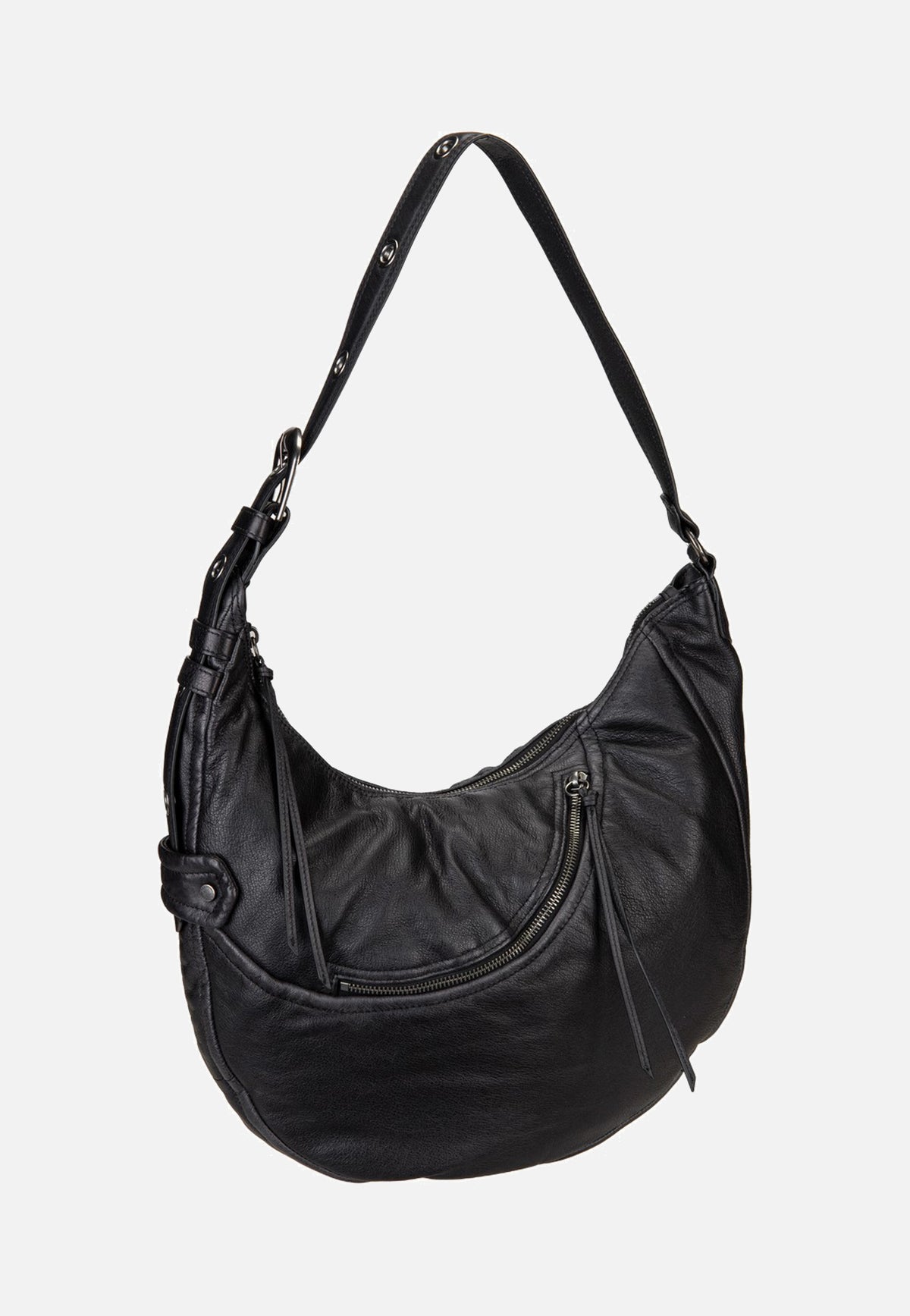 Liebeskind Berlin Luna Hobo M 3D Leather Black Hobo Bag