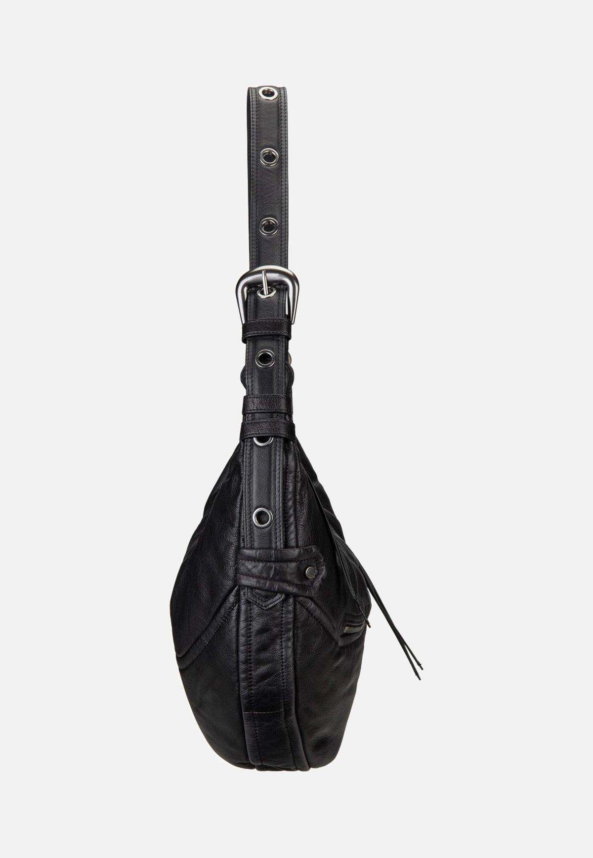 Liebeskind Berlin Luna Hobo M 3D Leather Black Hobo Bag