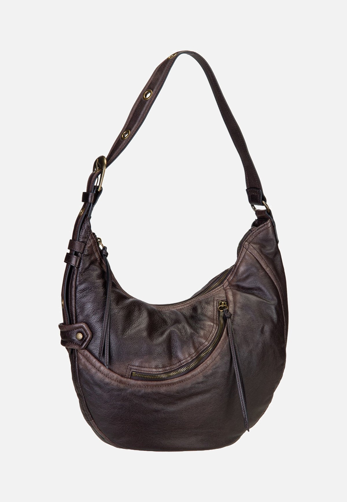 Liebeskind Berlin Luna Hobo M 3D Leather Deep Soil Hobo Bag
