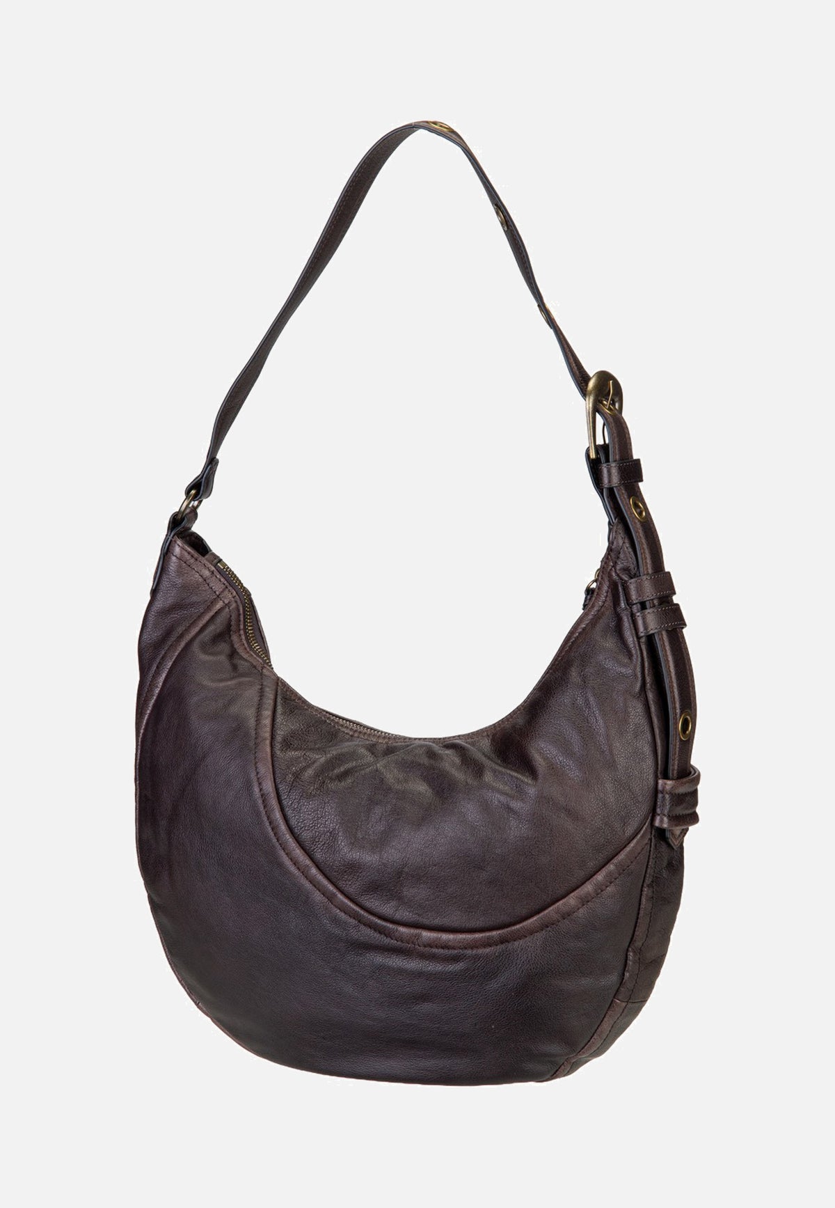 Liebeskind Berlin Luna Hobo M 3D Leather Deep Soil Hobo Bag