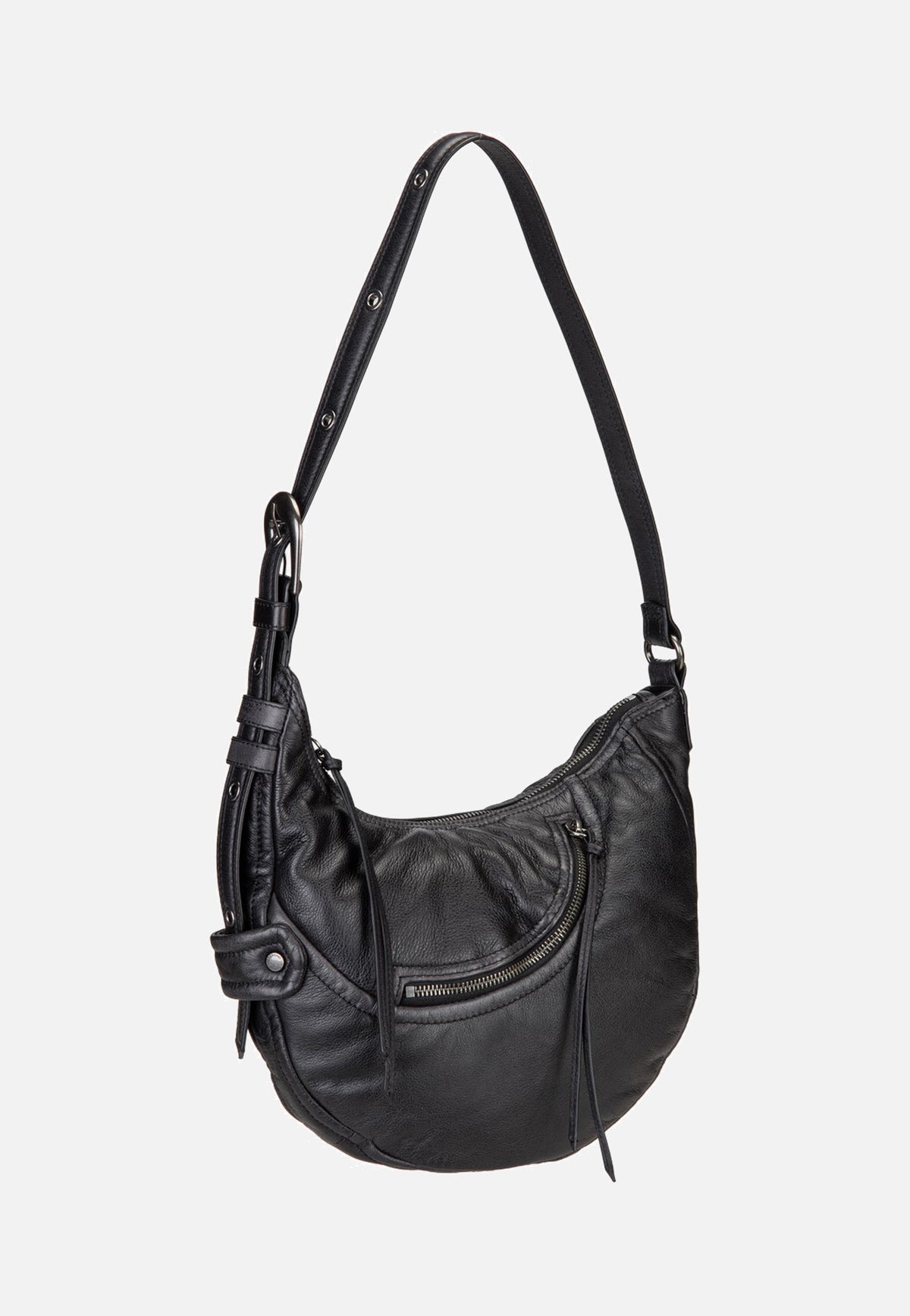 Liebeskind Berlin Luna Hobo S 3D Leather Black Hobo Bag