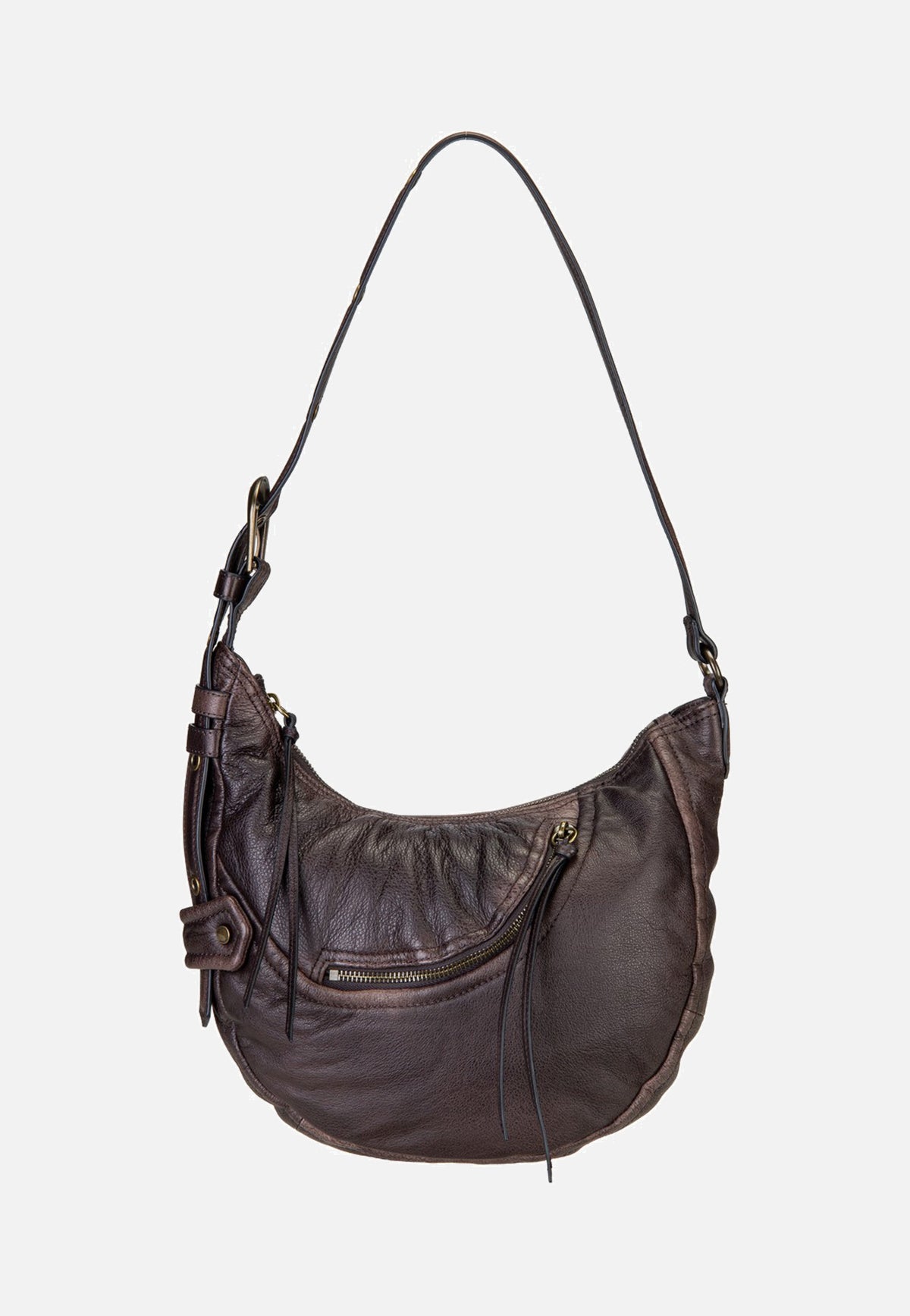 Liebeskind Berlin Luna Hobo S 3D Leather Deep Soil Hobo Bag