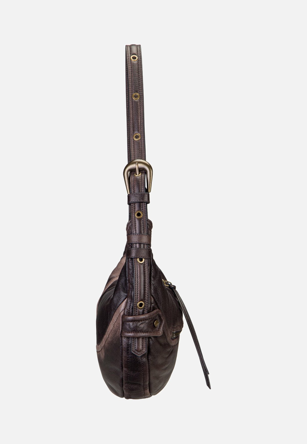 Liebeskind Berlin Luna Hobo S 3D Leather Deep Soil Hobo Bag