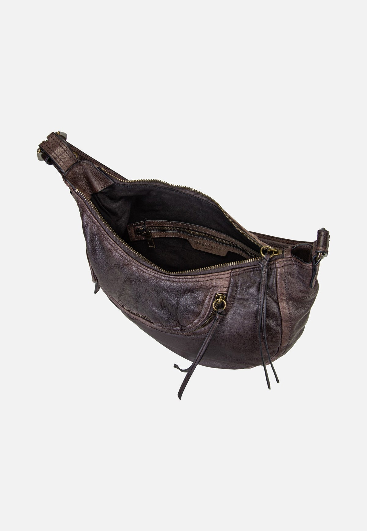 Liebeskind Berlin Luna Hobo S 3D Leather Deep Soil Hobo Bag