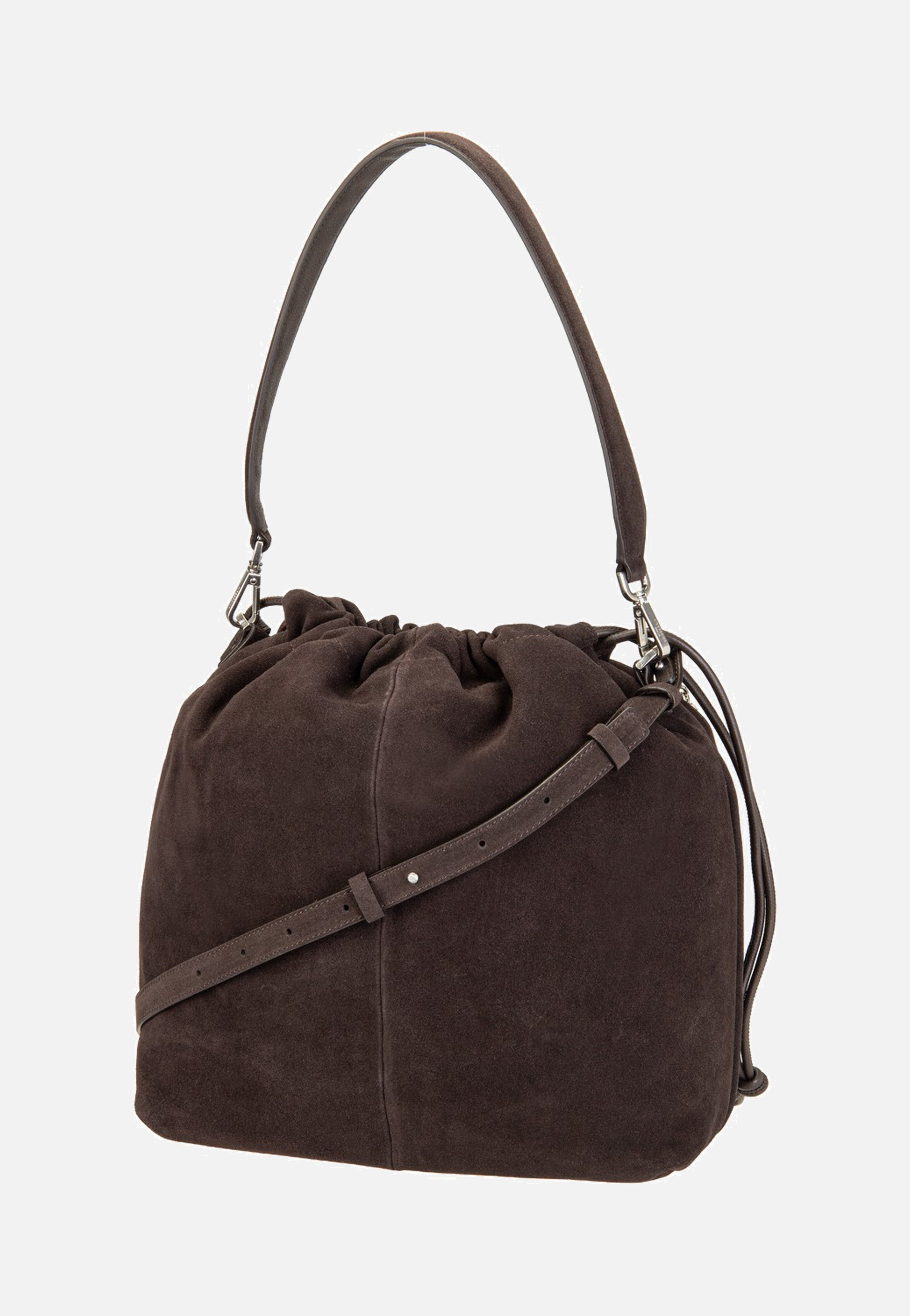 Liebeskind Berlin Lya II Hobo M Hydro Suede Deep Soil Bucket Bag