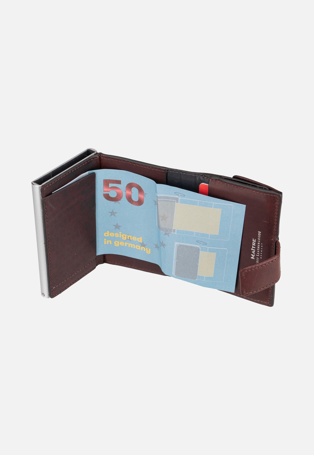 Maître Birkheim C-Three E-Cage SV8 Darkbrown Portemonnaie