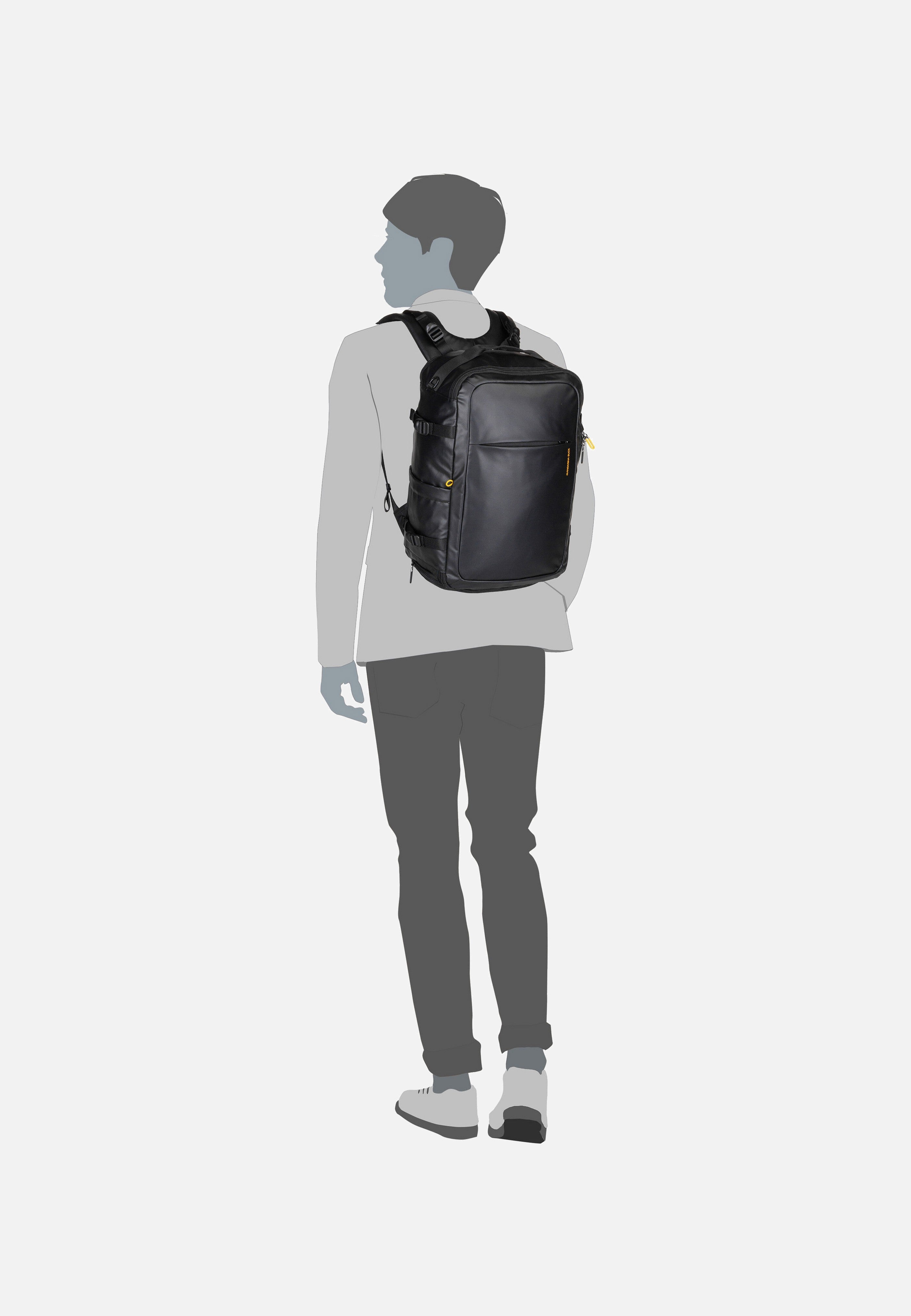Mandarina Duck Eco Coated OST06 Black Travel Rucksack
