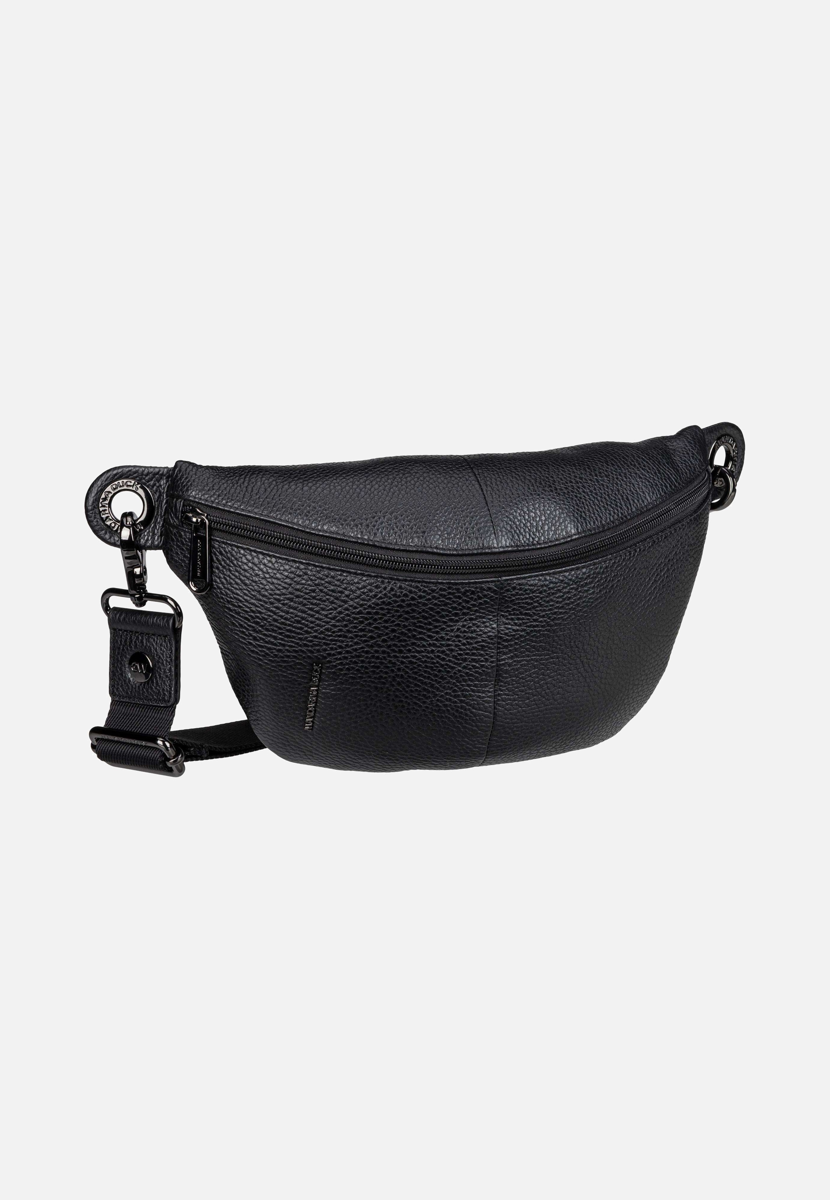 Mandarina Duck Mellow Leather Bum Bag FZT73 Nero Bauchtasche