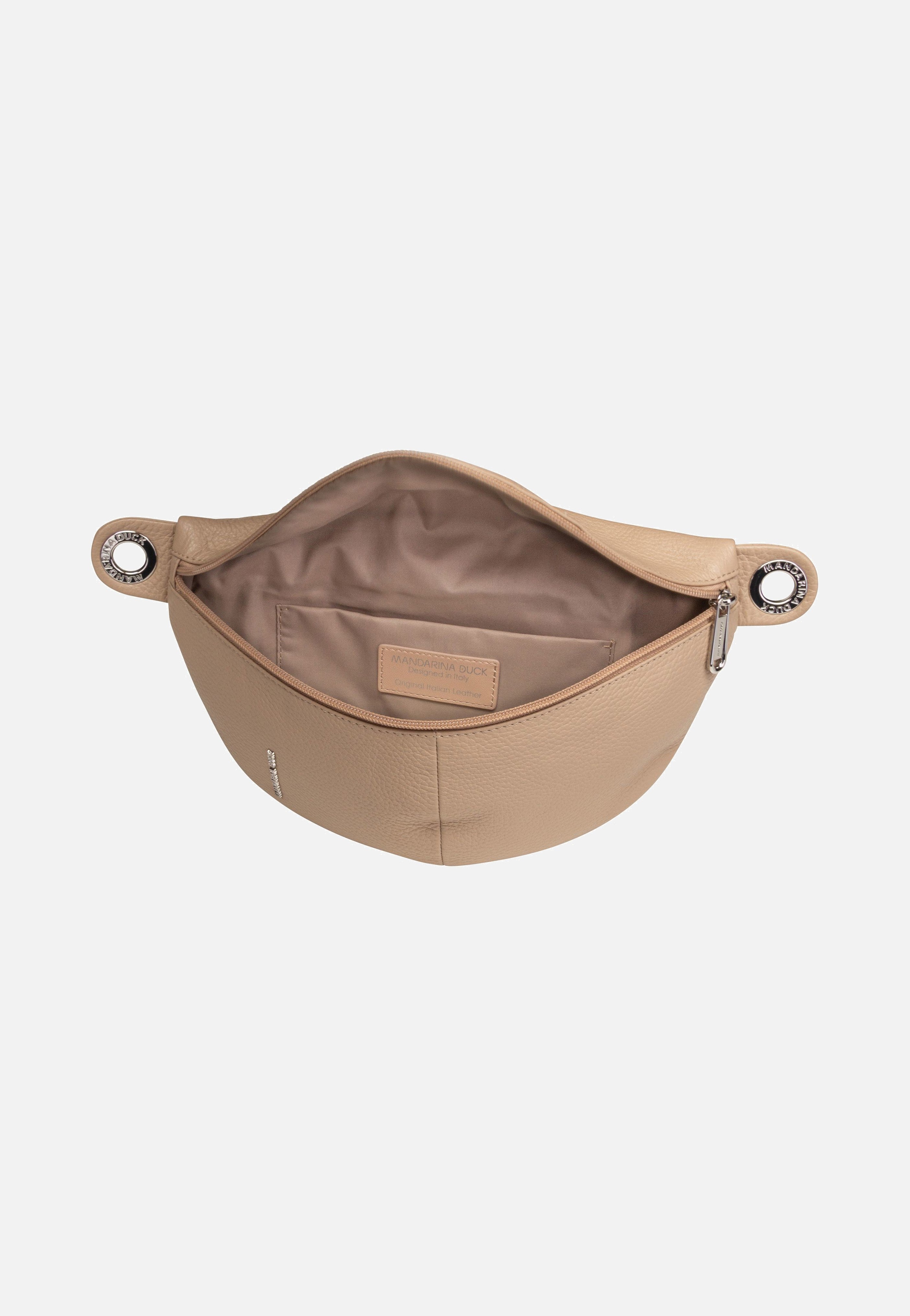 Mandarina Duck Mellow Leather Bum Bag FZT73 Warm Taupe Bauchtasche