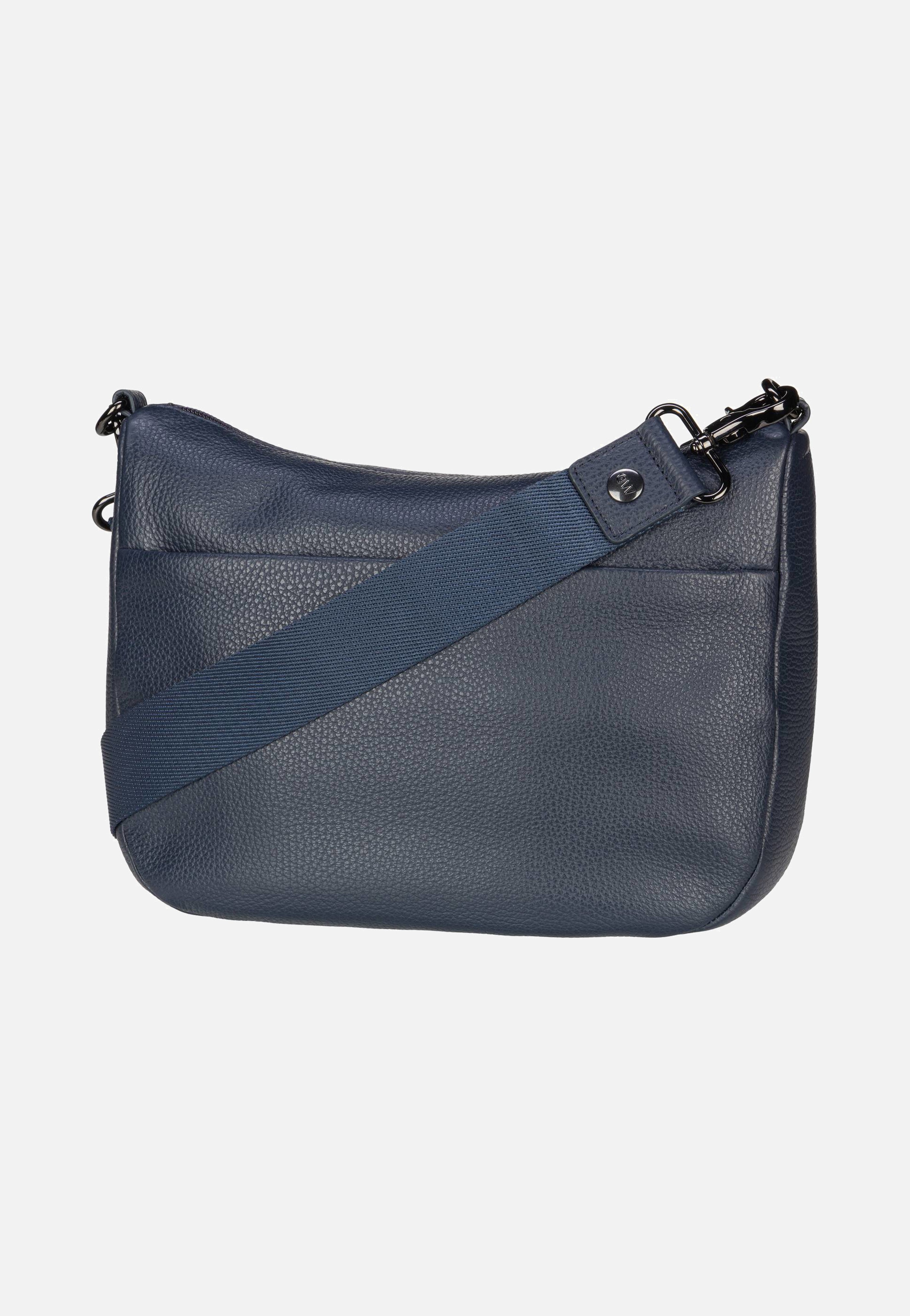Mandarina Duck Mellow Leather Hobo FZT79 Dress Blue Beuteltasche