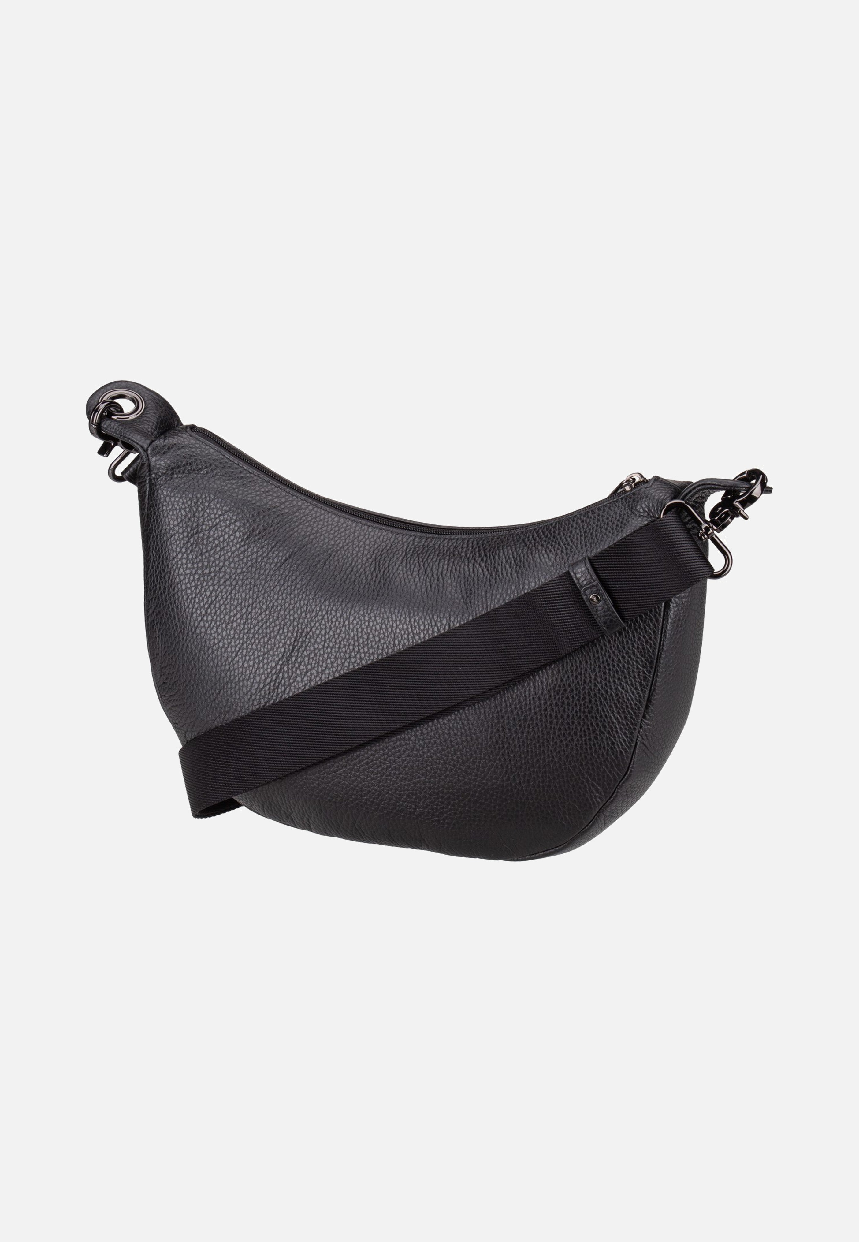 Mandarina Duck Mellow Leather Hobo FZT03 Nero Hobo Bag