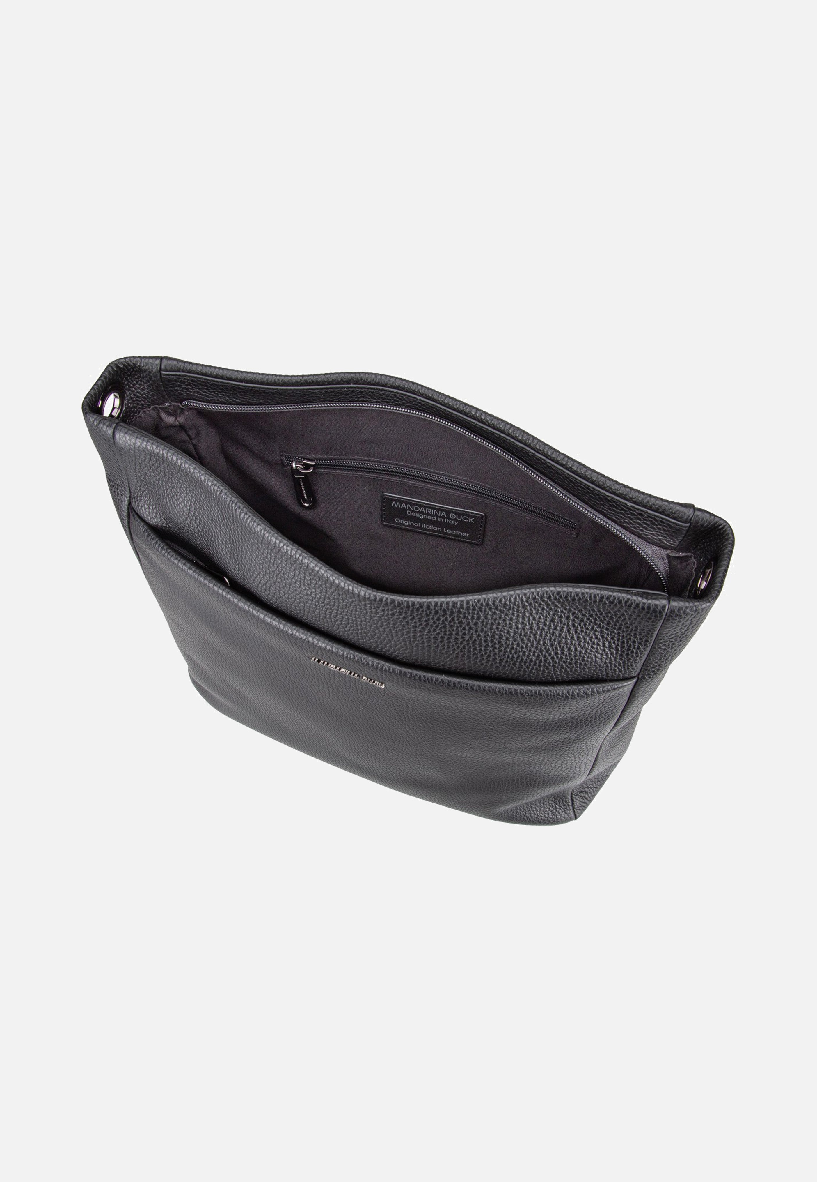 Mandarina Duck Mellow Leather Large FZT04 Nero Umhängetasche