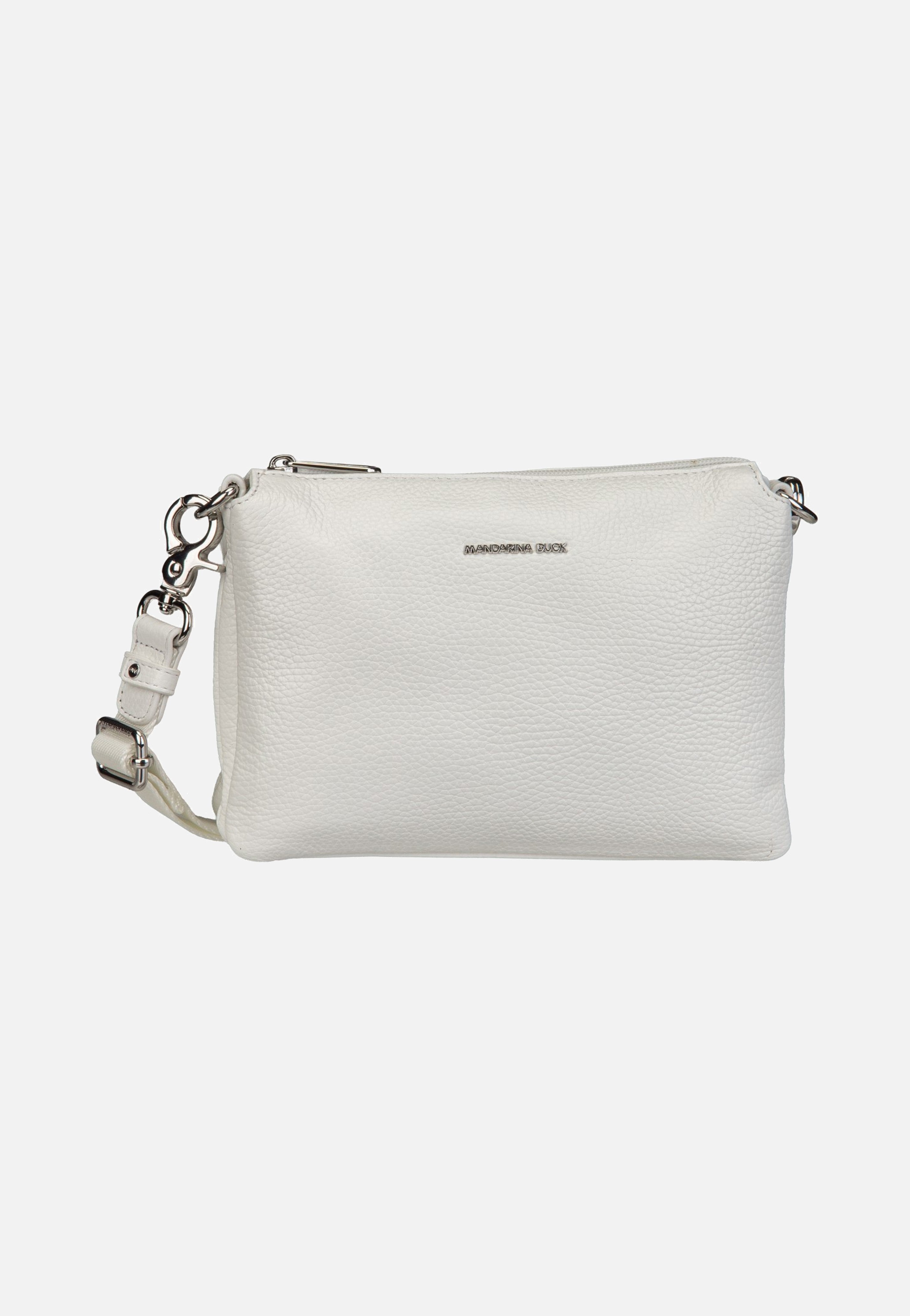 Mandarina Duck Mellow Leather Pochette FZT82 Blanc Umhängetasche