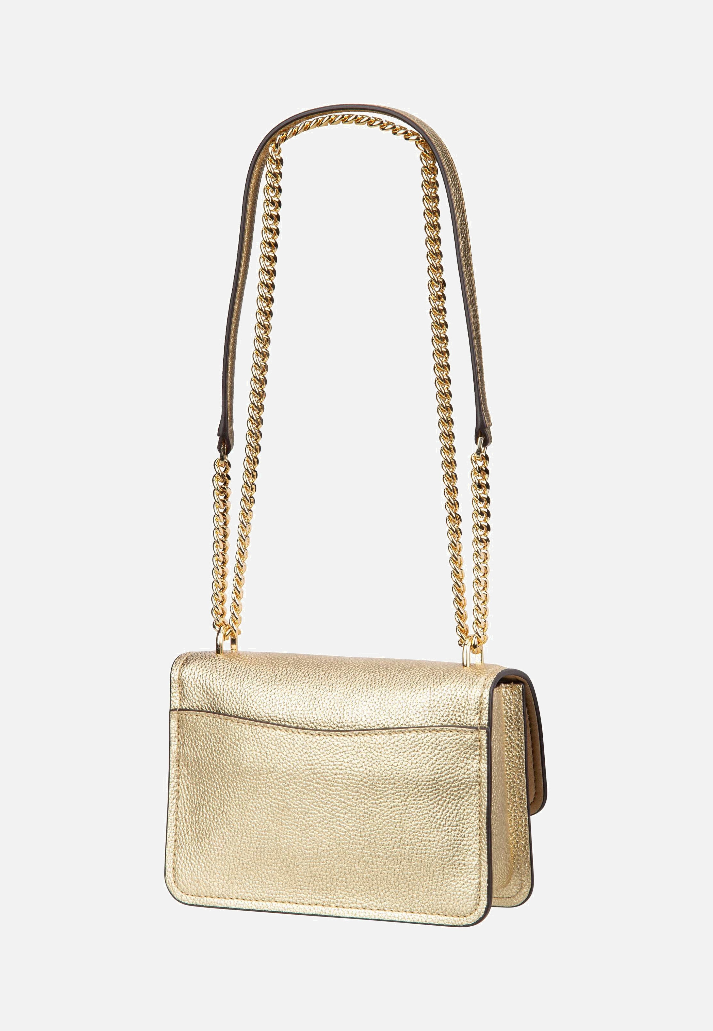 Michael Kors Claire SM Xbody Pebble Pale Gold Evening Bag
