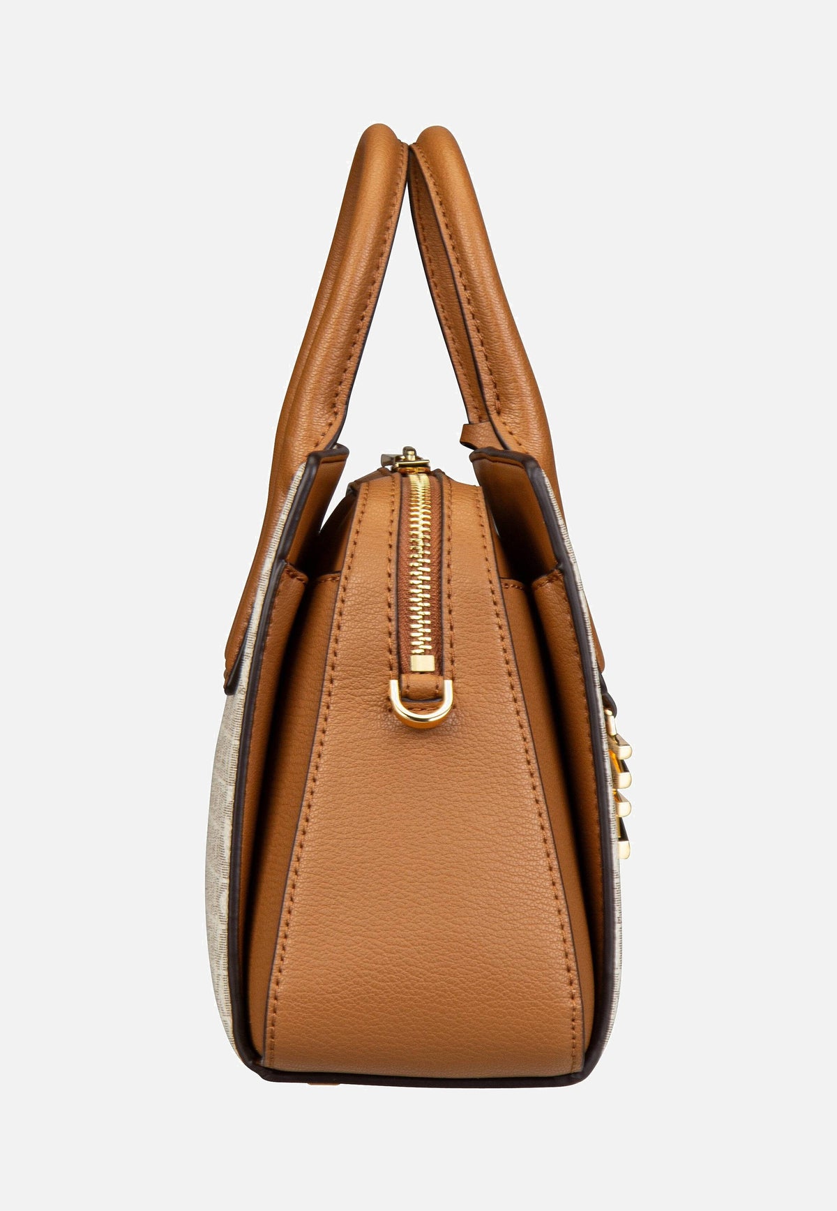 Michael Kors Laila SM Satchel MK SIG Vanilla/Acorn Henkeltasche