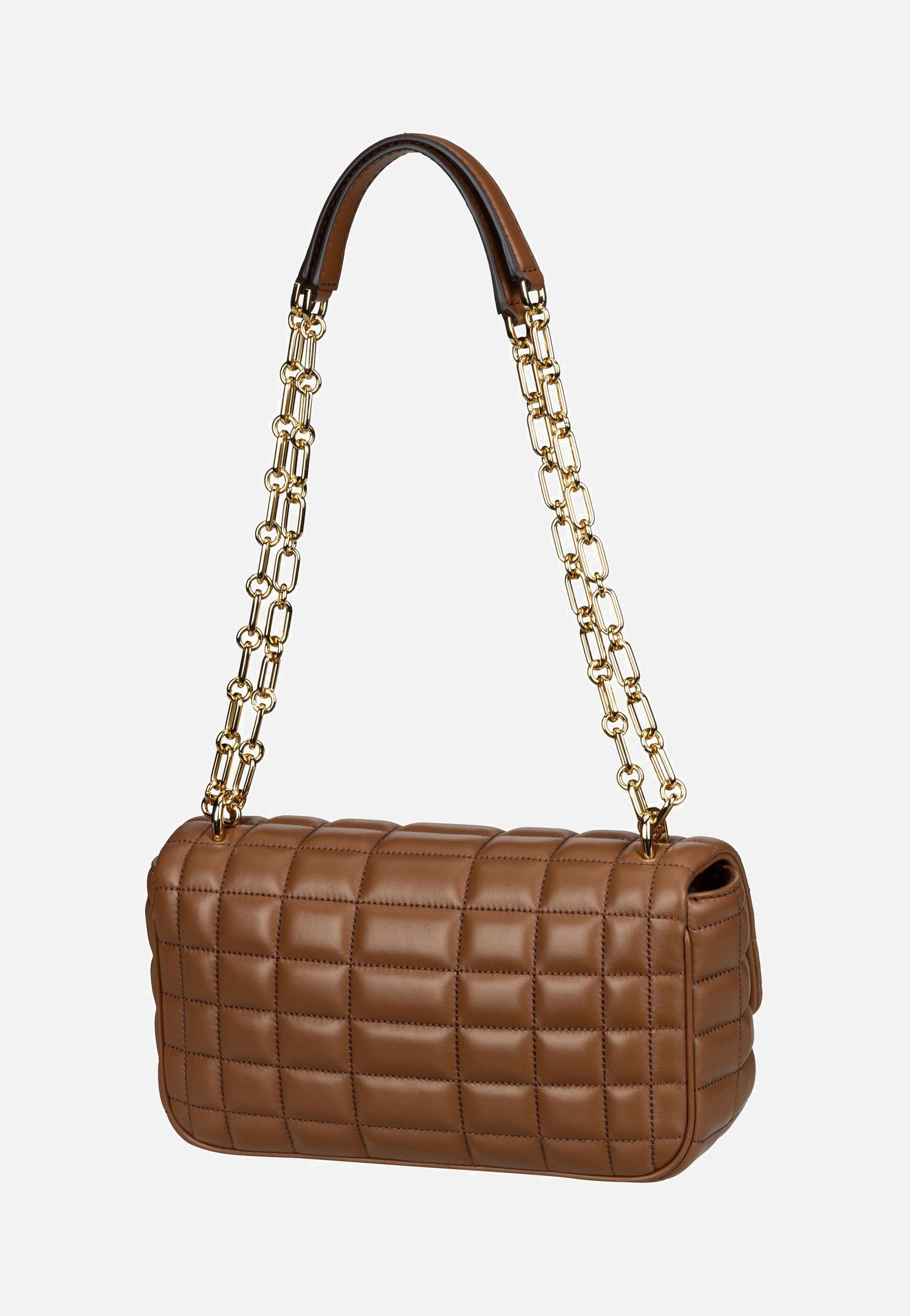 Michael Kors Tribeca LG Conv Chain Shoulder Costa Luggage Evening Bag
