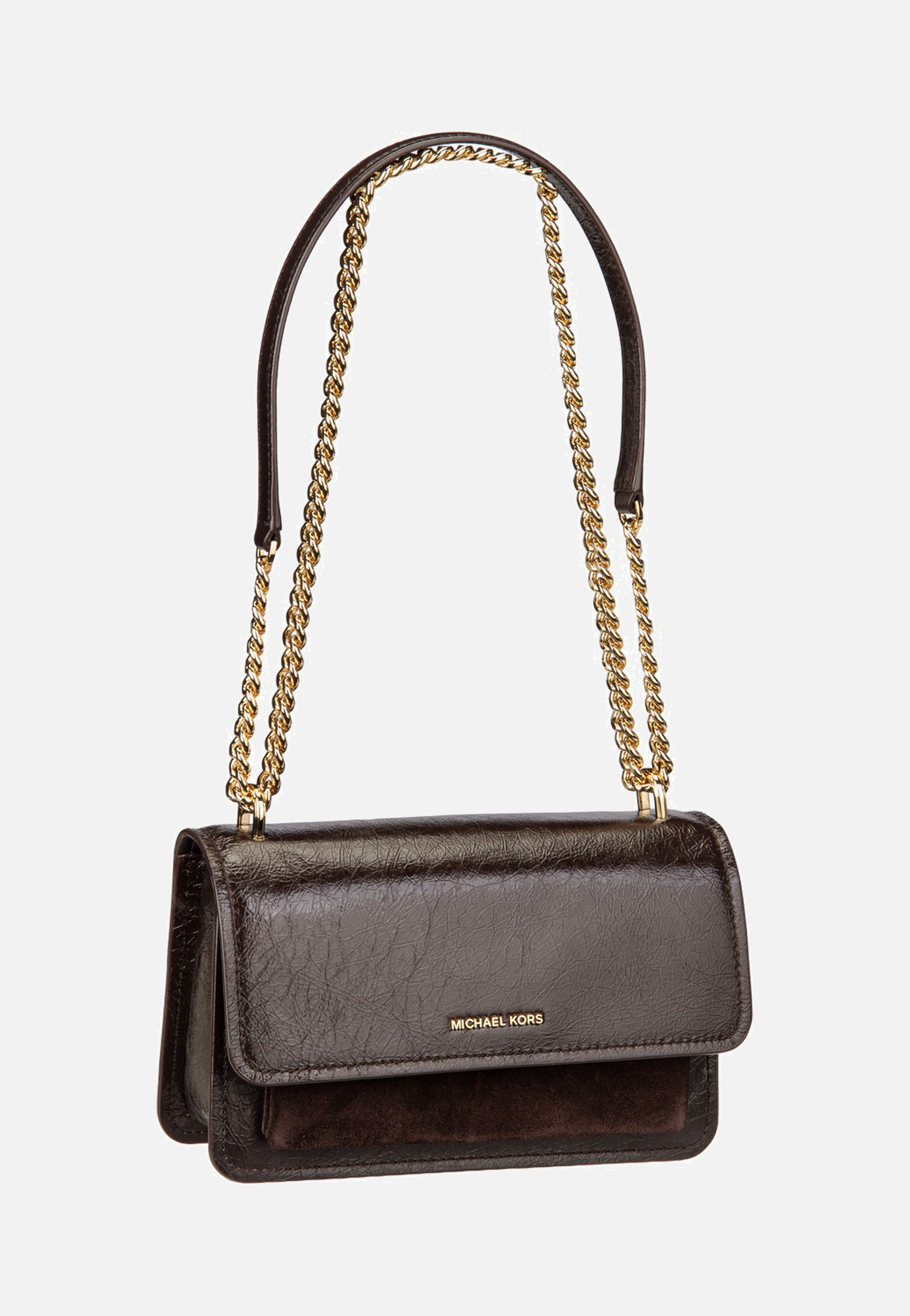 Michael Kors Claire LG Shoulder Crash Chocolate Evening Bag