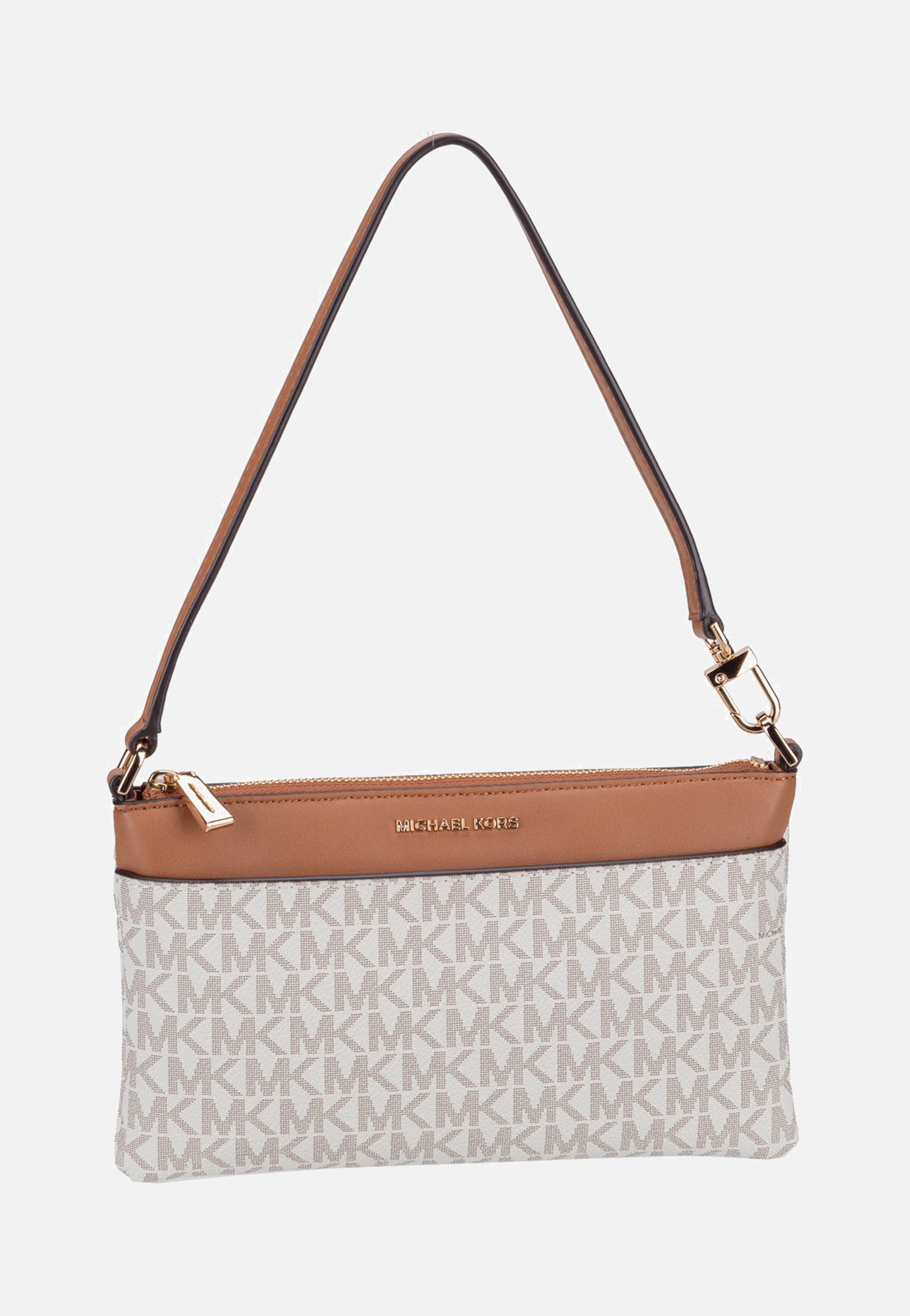Michael Kors Jet Set MD Tz Conv Wristlet Vanilla/Acorn Clutch