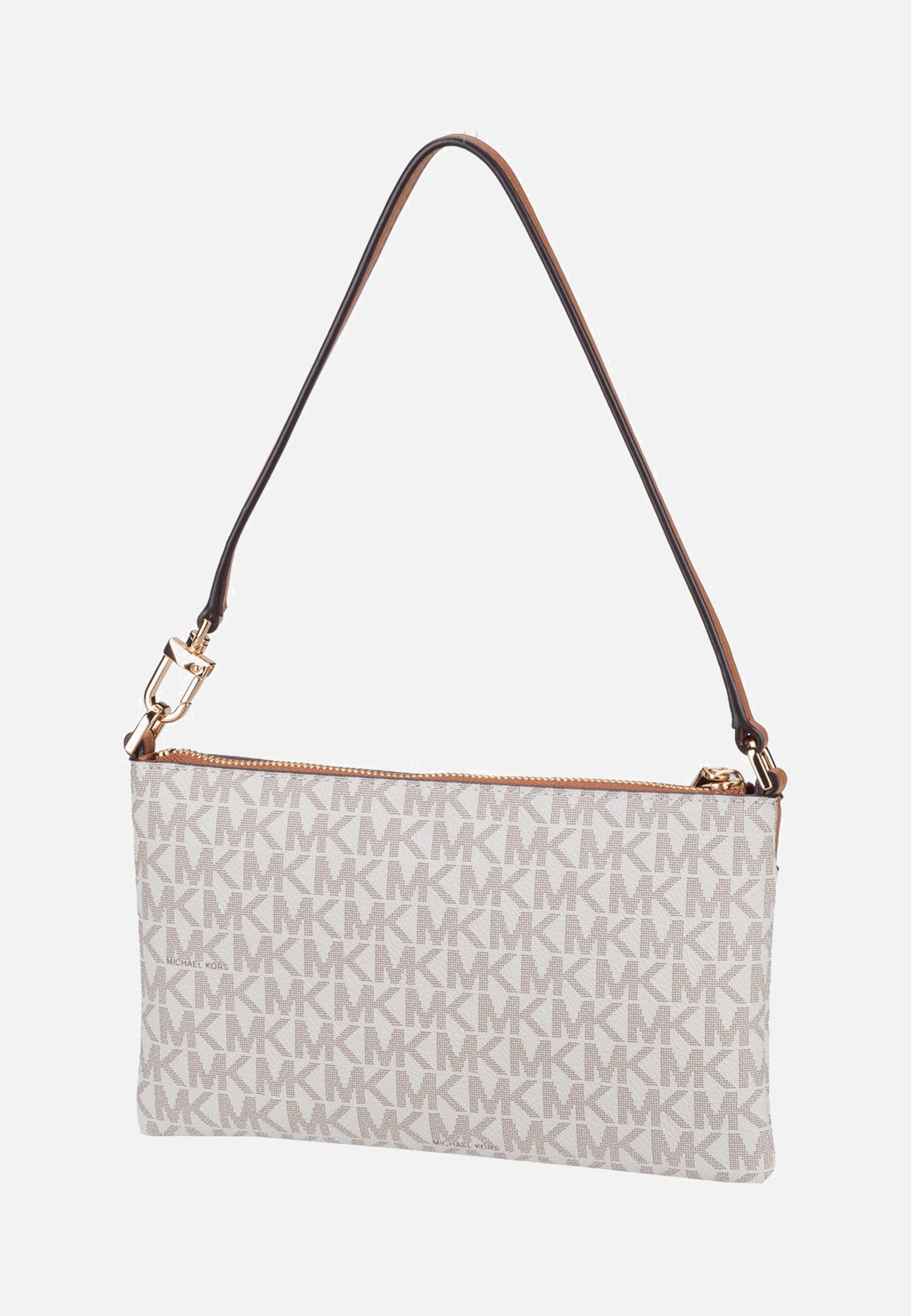 Michael Kors Jet Set MD Tz Conv Wristlet Vanilla/Acorn Clutch
