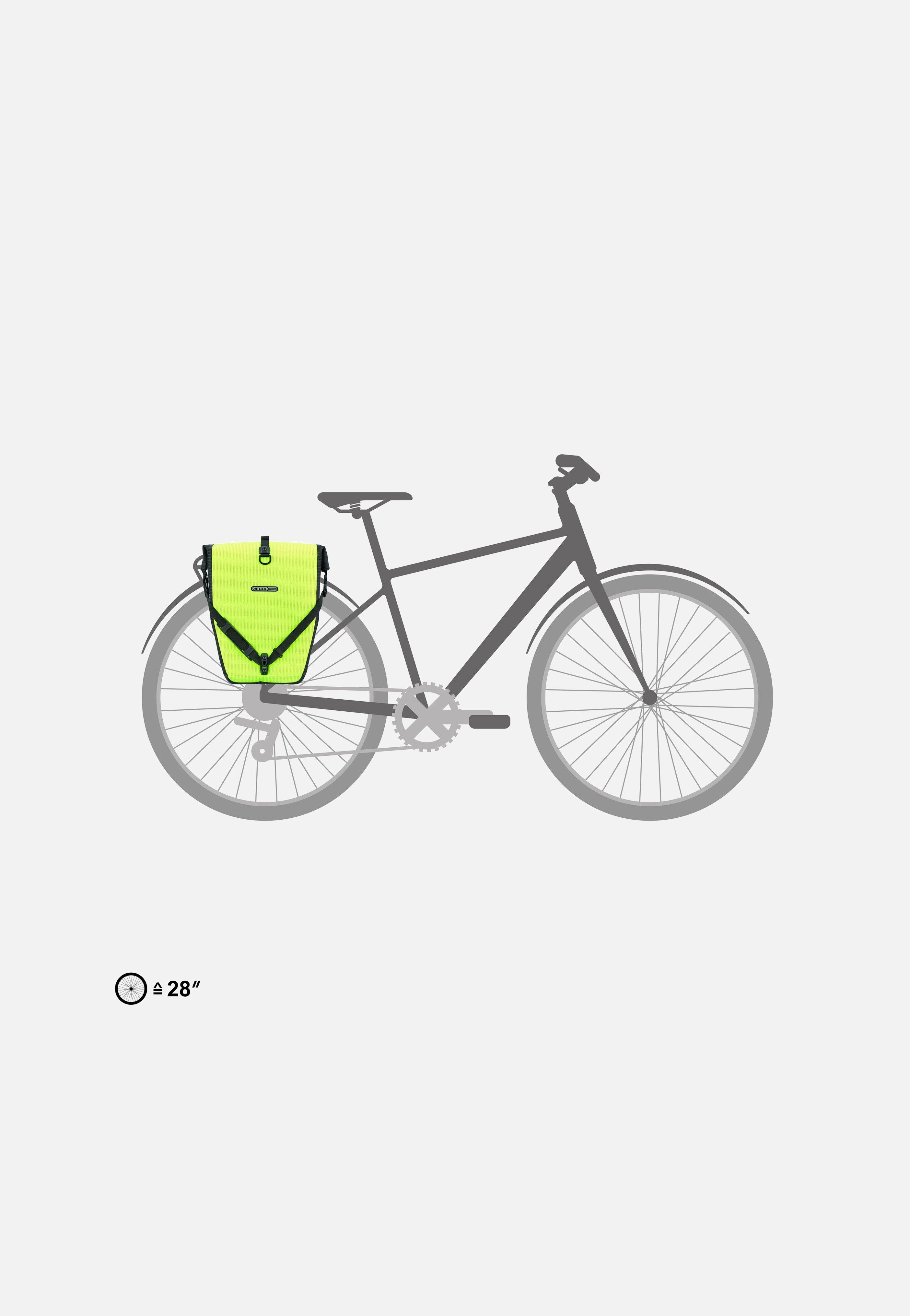 ORTLIEB Back-Roller High Visibility Single QL2.1 Neongelb Schwarz Reflex Fahrradtasche